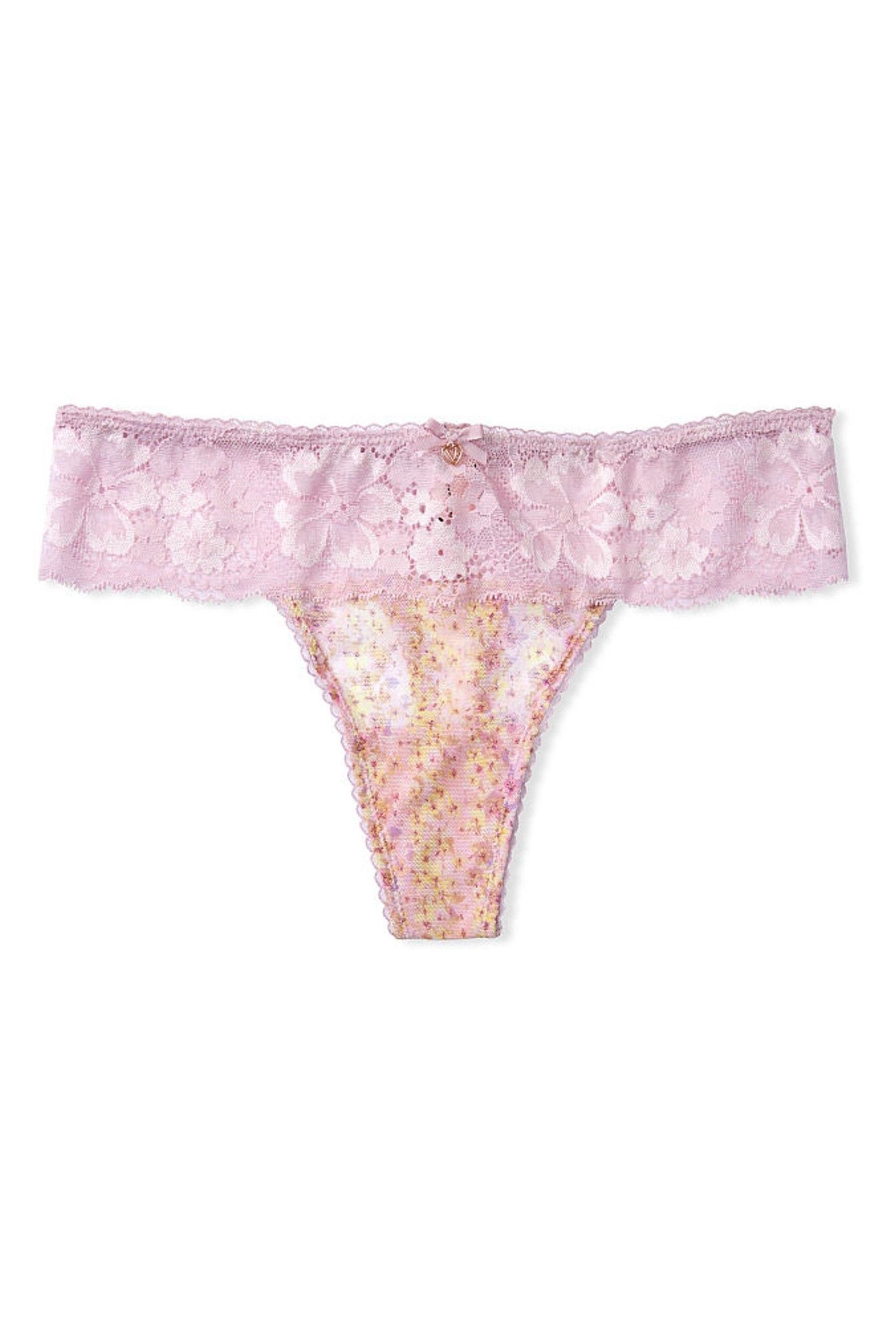 Buy Victoria's Secret Lace Mesh Thong Panty from the Victoria's Secret ...