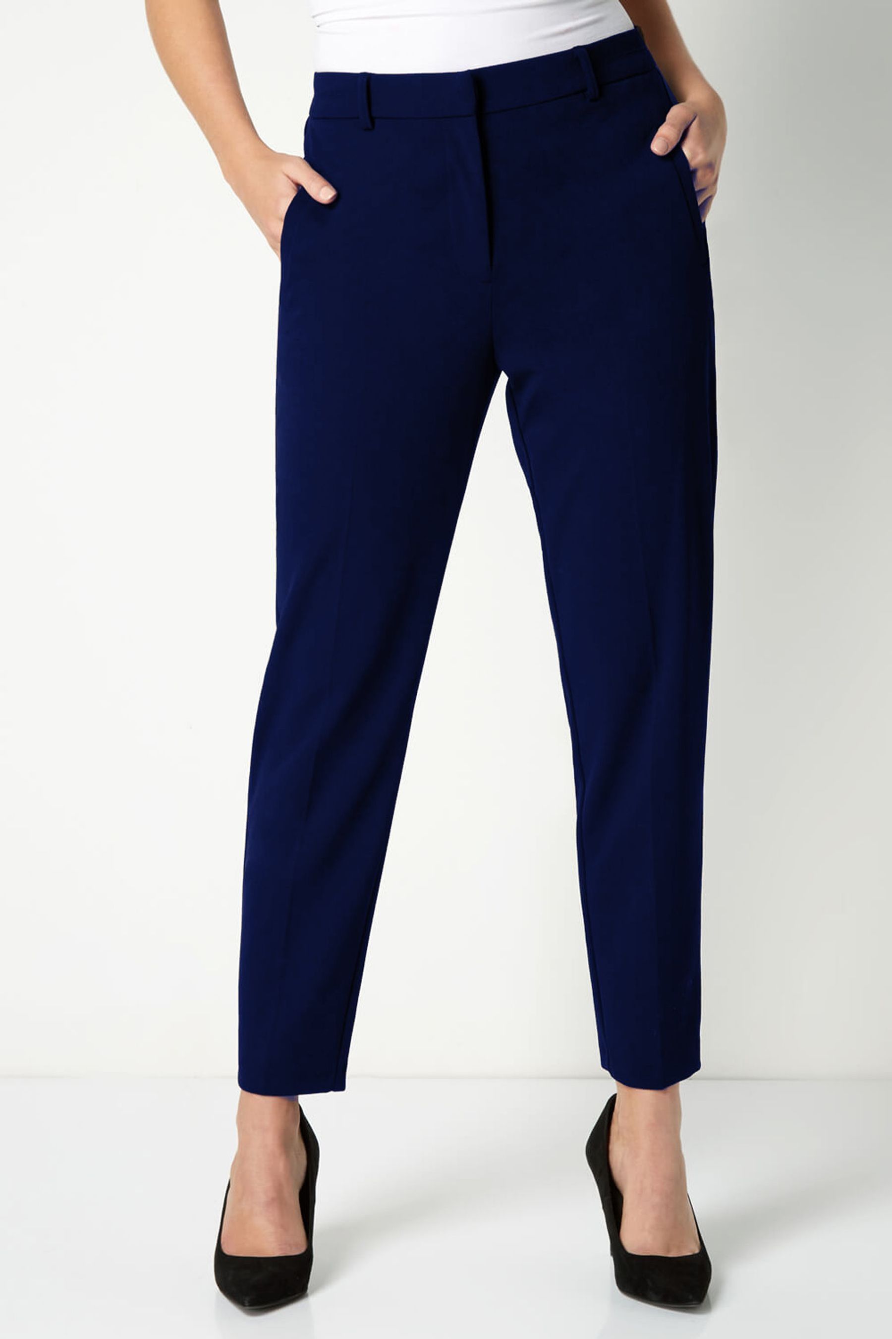 Buy Roman Navy Tall Originals Straight Leg Tapered Trouser from the ...