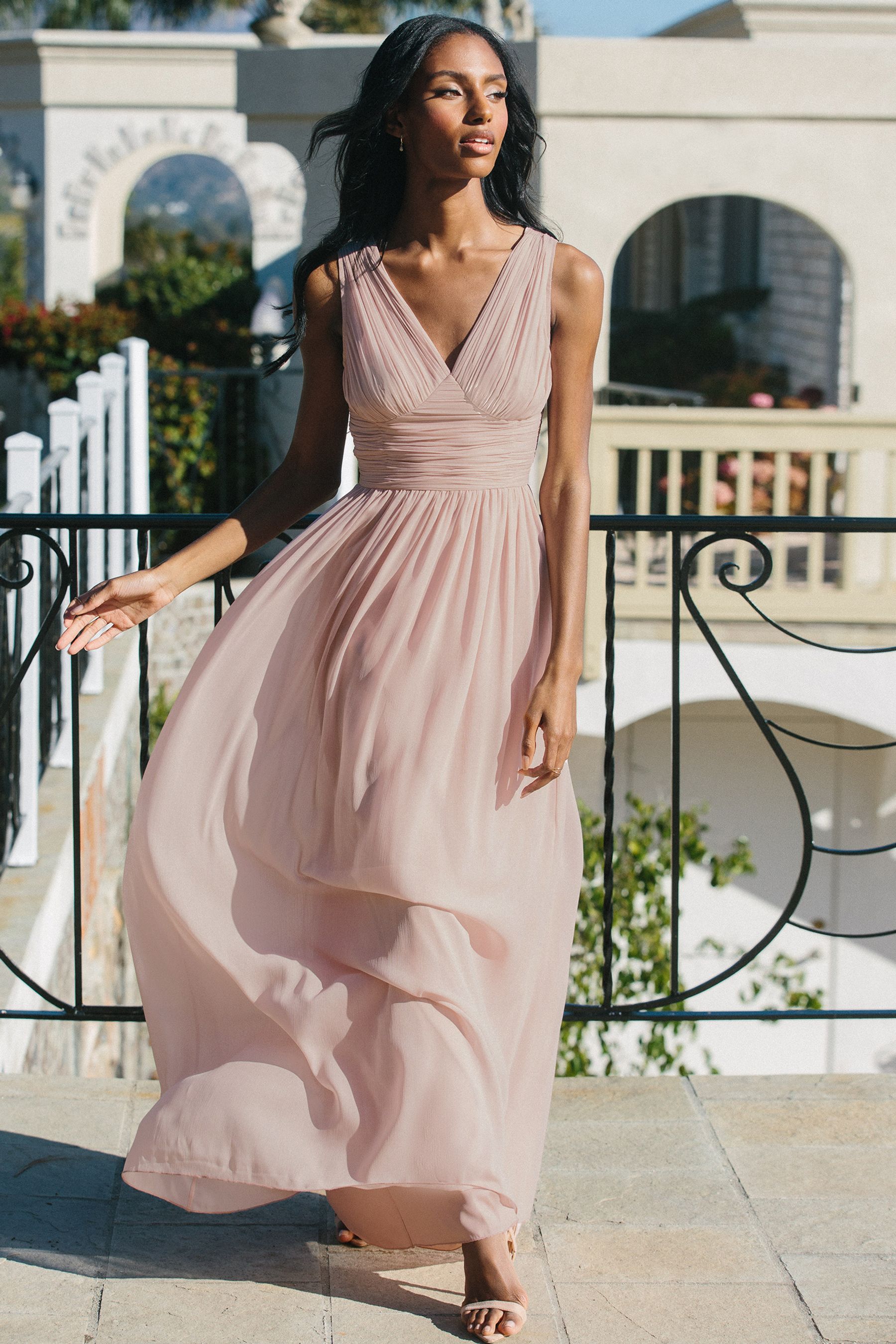 Buy Lipsy Blush Empire Bridesmaid Maxi Dress from Next Ireland