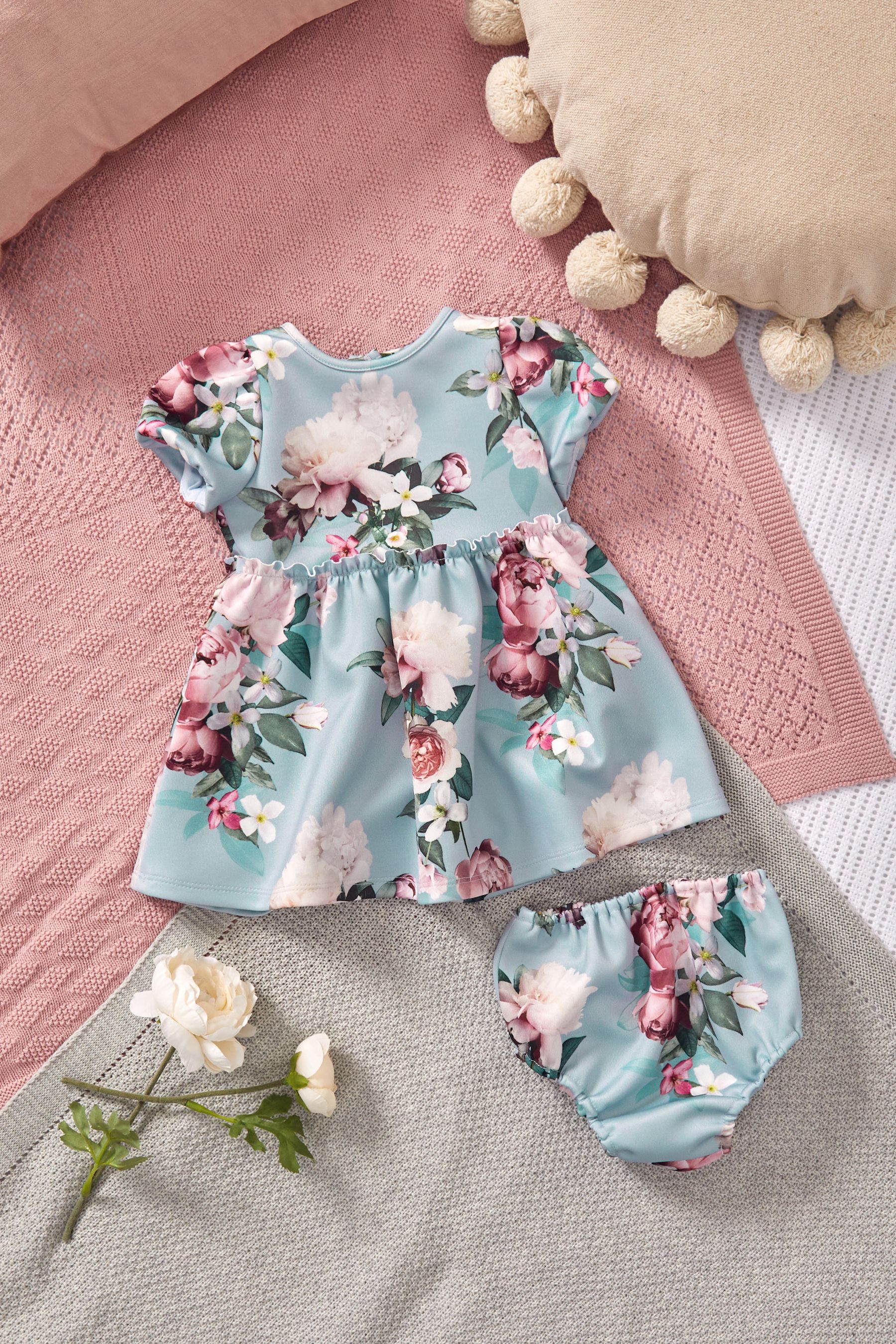Buy Lipsy Baby Puff Sleeve Dress With Matching Knicker from the Next UK ...