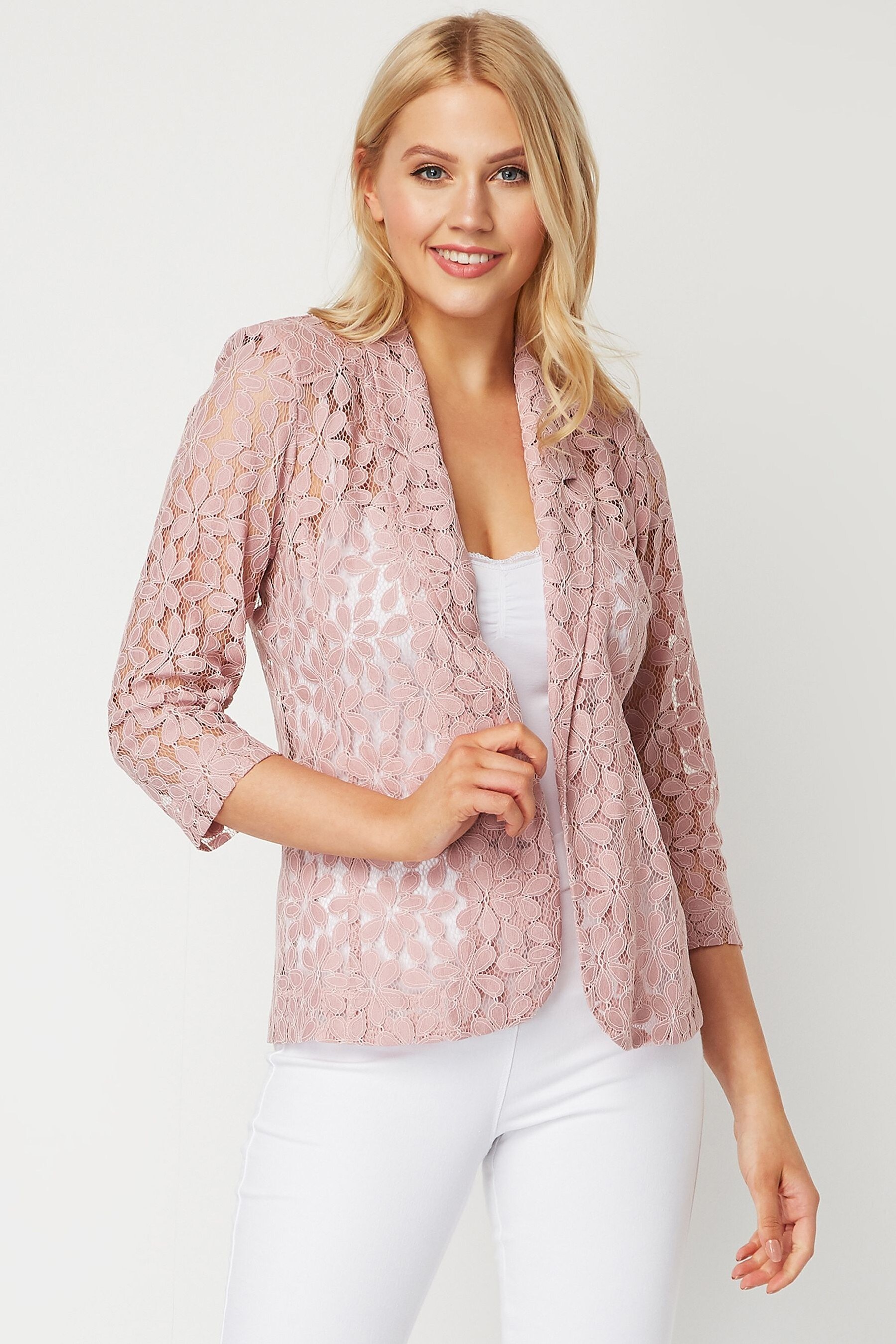 Buy Roman Pink Petal Lace Jacket from the Next UK online shop