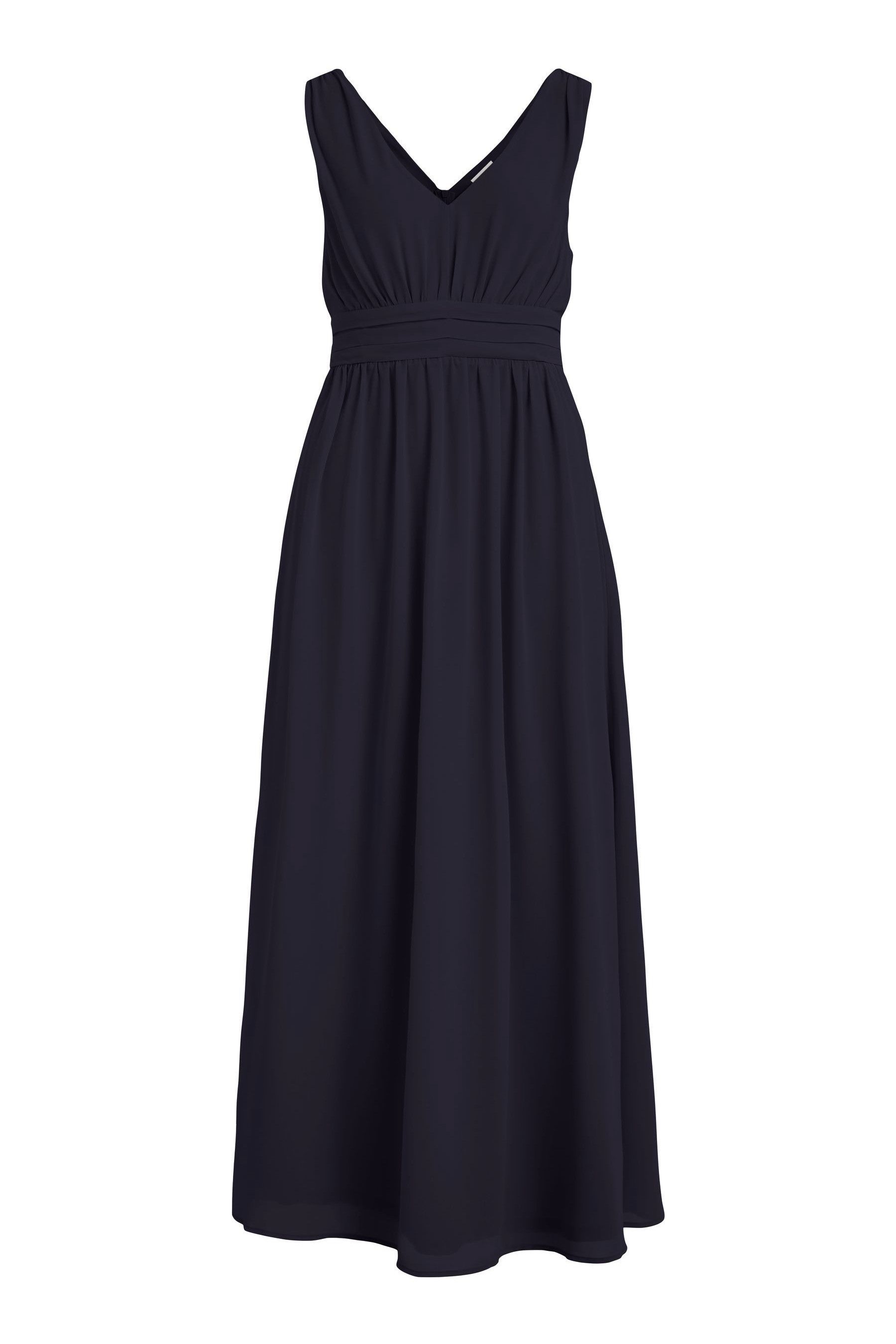 Buy Vila Navy Sleeveless V Neck Tulle Maxi Dress from the Next UK ...