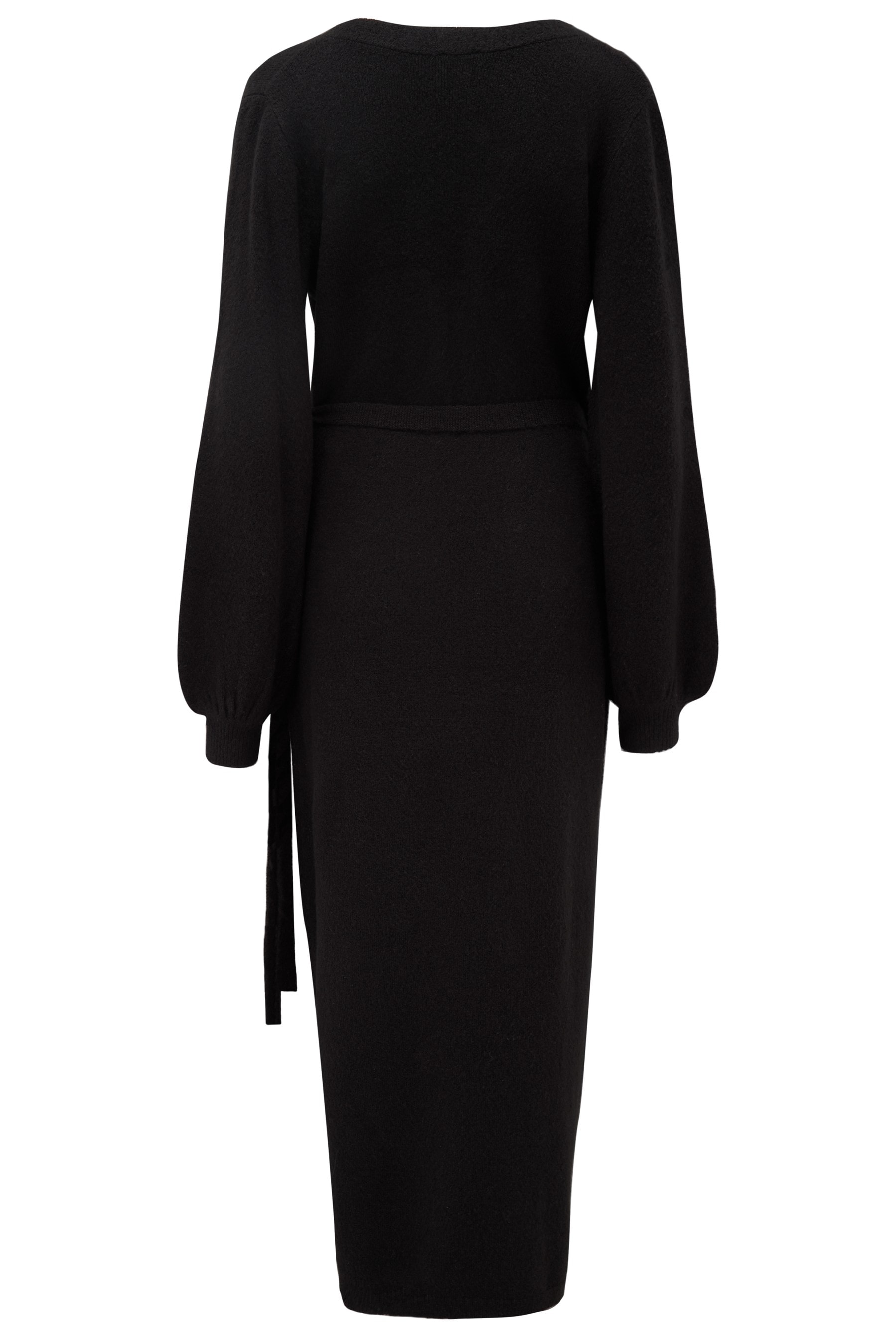 Buy Pour Moi Black Elle Knit Midi Wrap Dress from the Next UK online shop