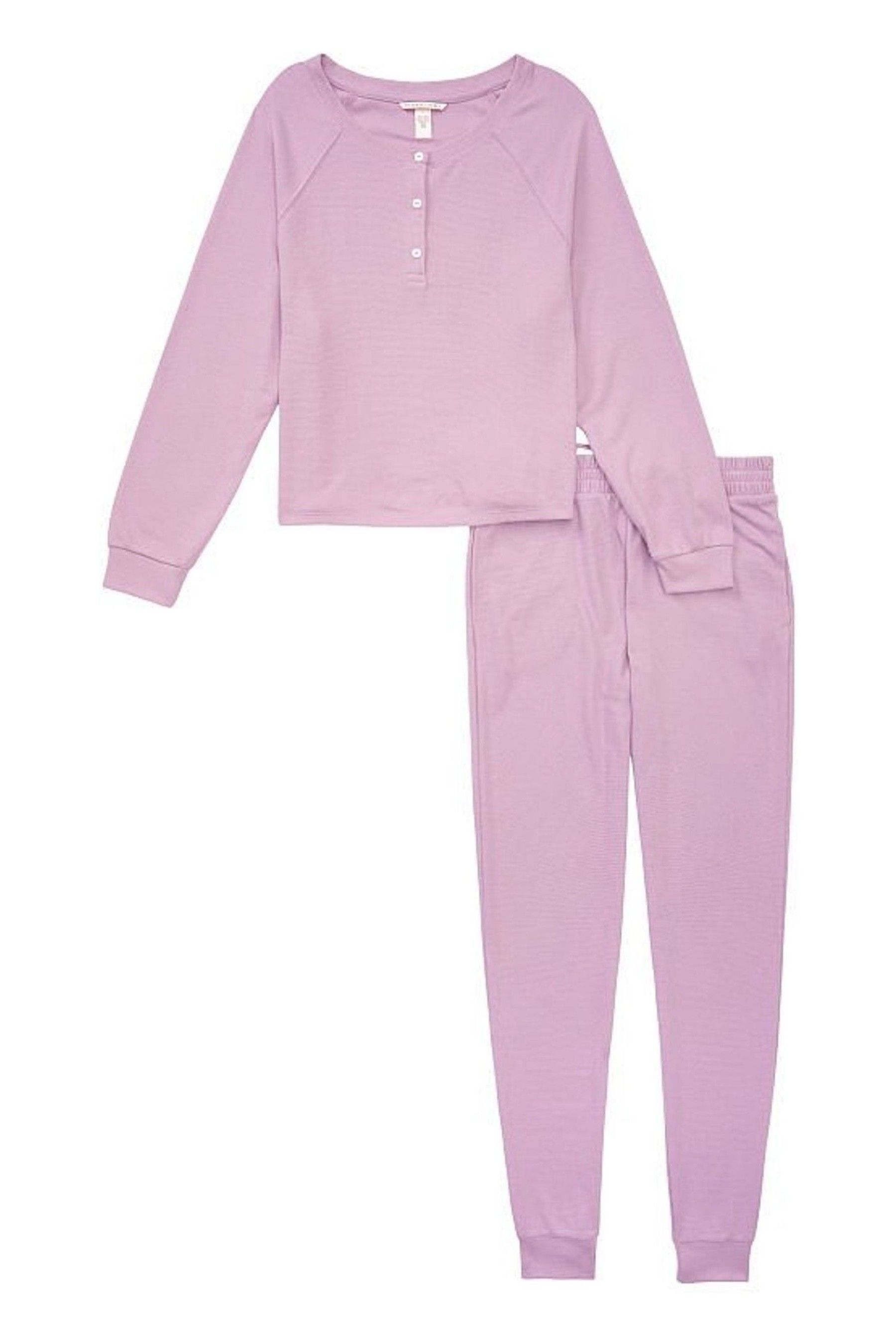Buy Victoria's Secret Glow Waffle Henley and Jogger Set from the ...