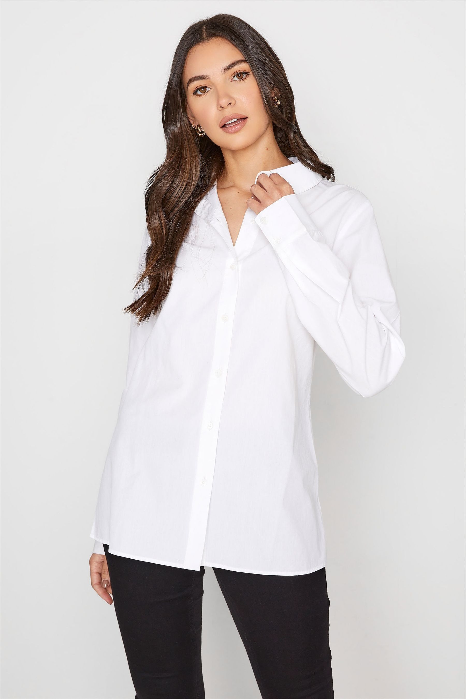 Buy Long Tall Sally White Cotton Shirt from the Next UK online shop