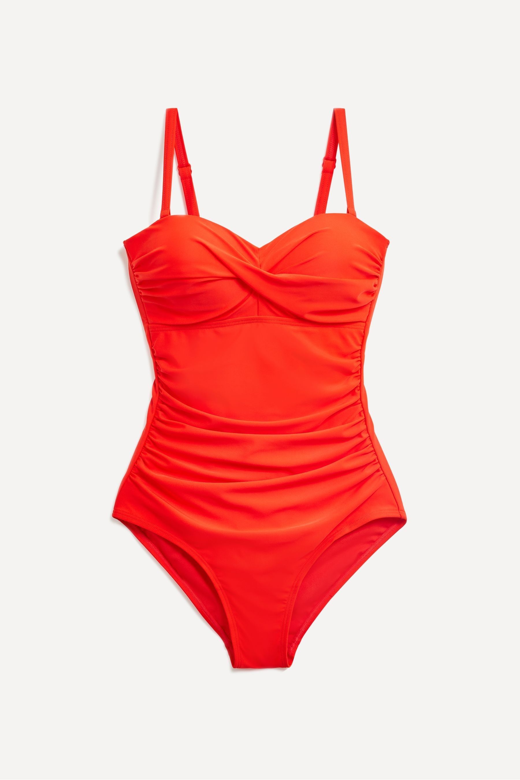 Buy Linzi Orange Capri Bandeau Soft Cupped Tummy Control Swimsuit With ...