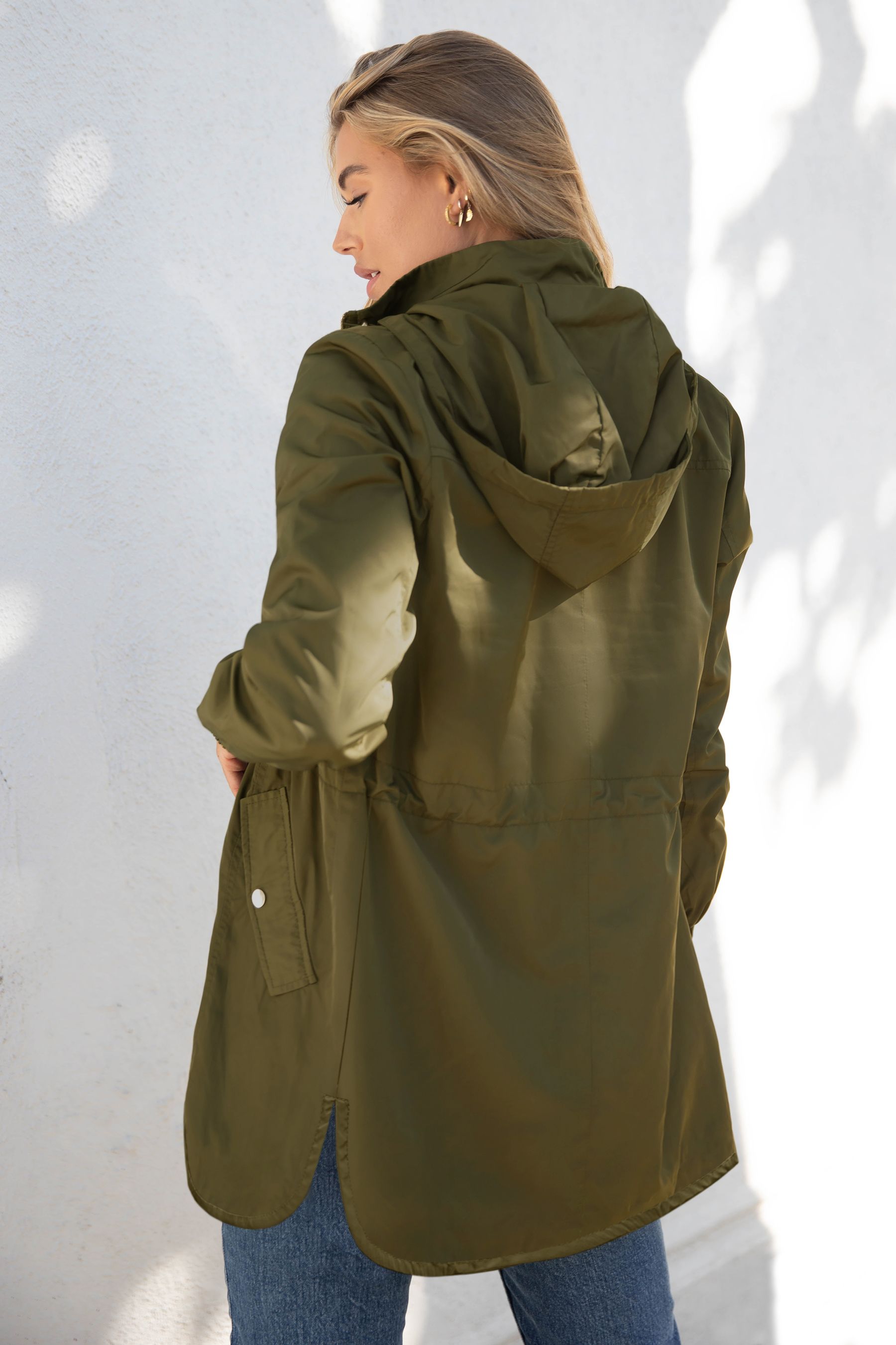 Buy Lipsy Khaki Green Shower Resistant Rain Mac from Next Ireland