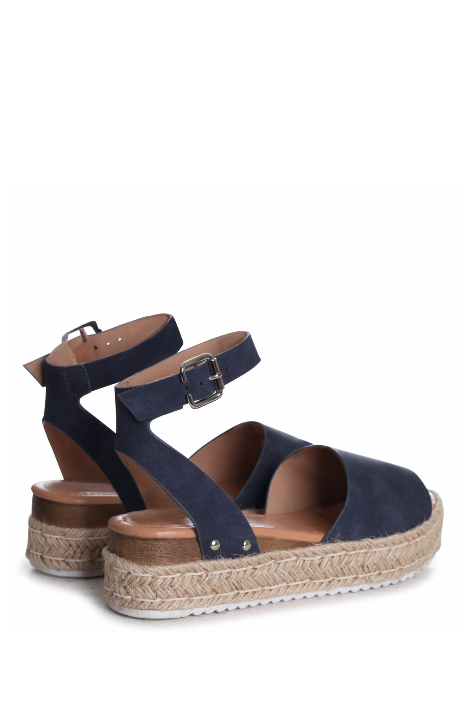 Buy Linzi Blue Moonlight Two Part Espadrille Inspired Platform Wedge ...