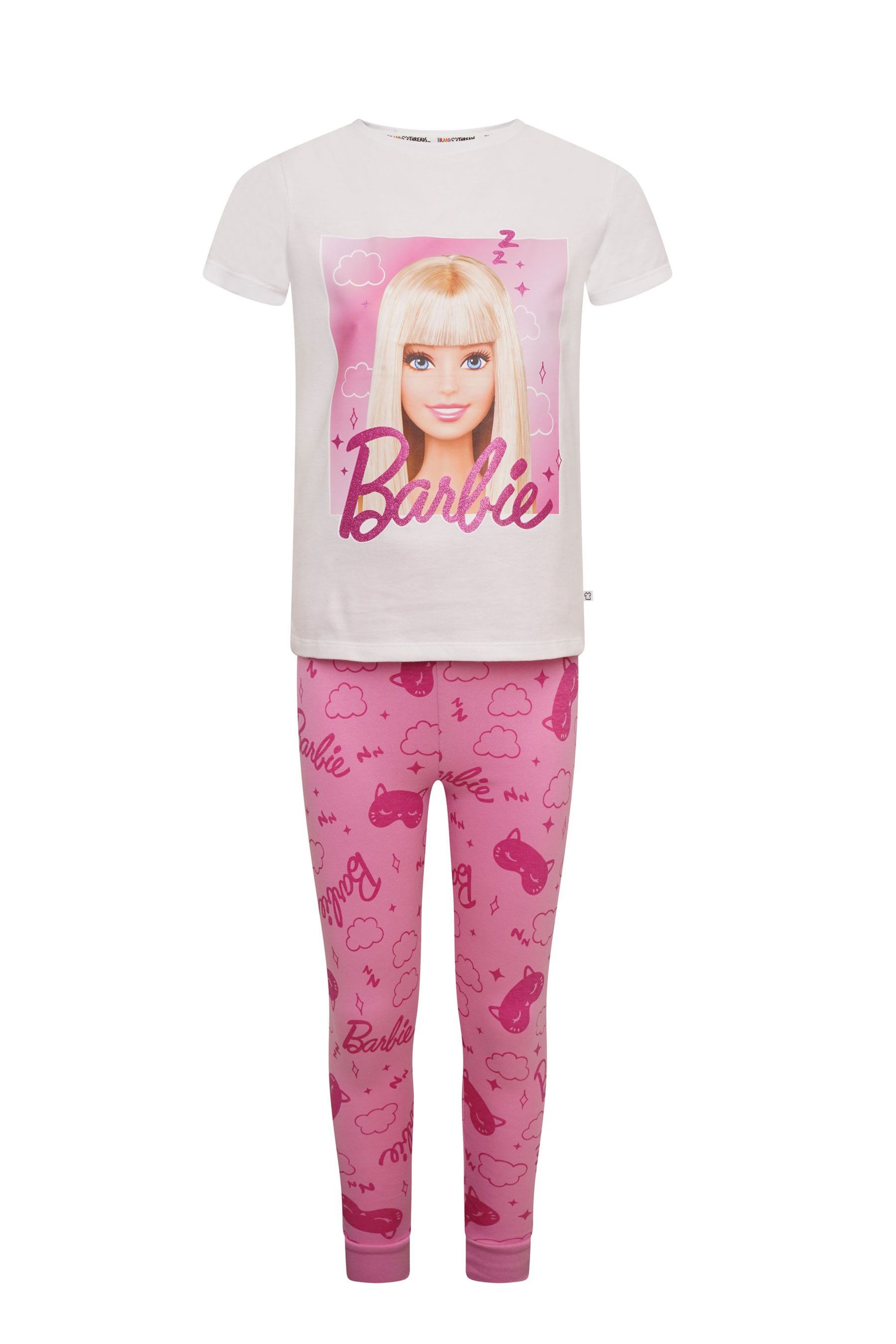 Buy Brand Threads Barbie Girls BCI Cotton Pyjamas Ages 4-8 from Next ...