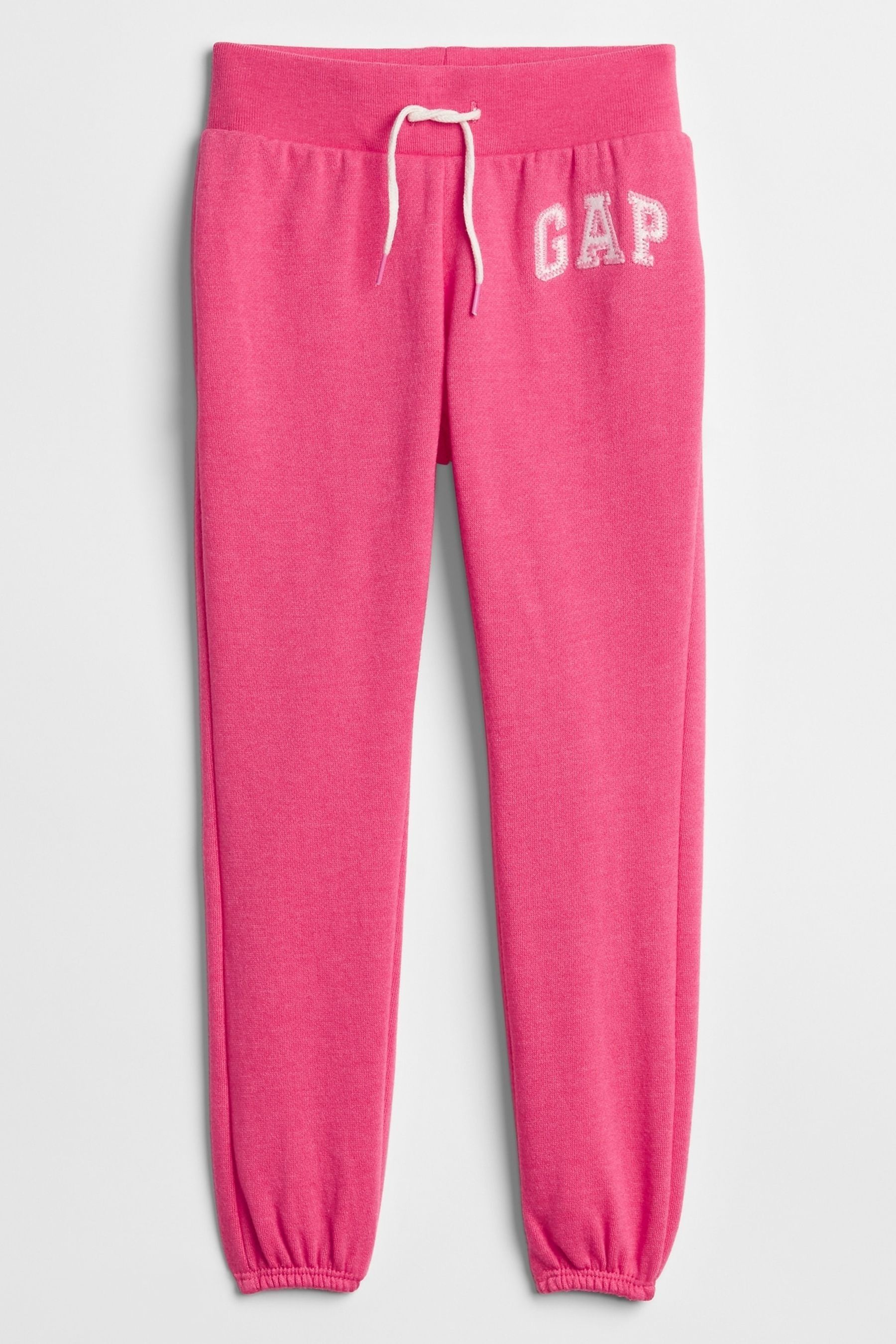 Buy Gap Pink Jubilee Print Logo Fleece Joggers (4-13yrs) from the Next ...