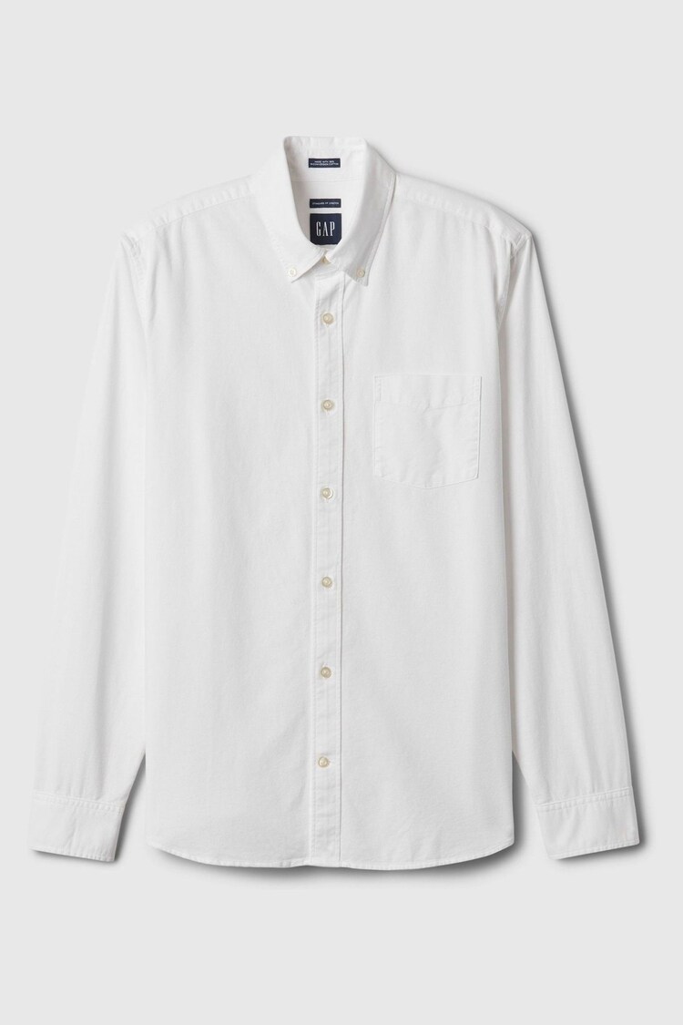 Gap White Regular Fit Long Sleeve Oxford Shirt - Image 1 of 1