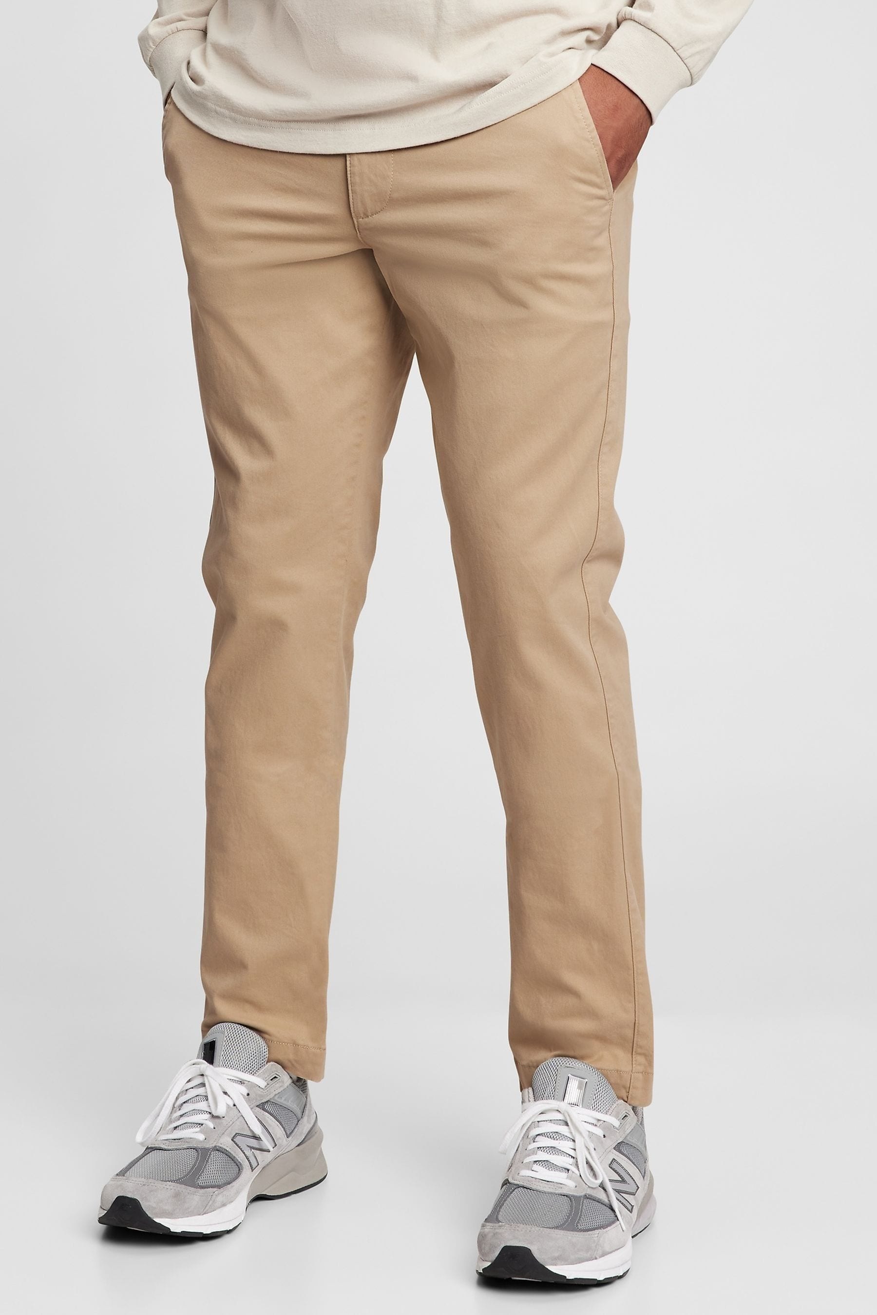 Buy Gap Tan Brown Essential Chinos in Slim Fit with Washwell from the ...