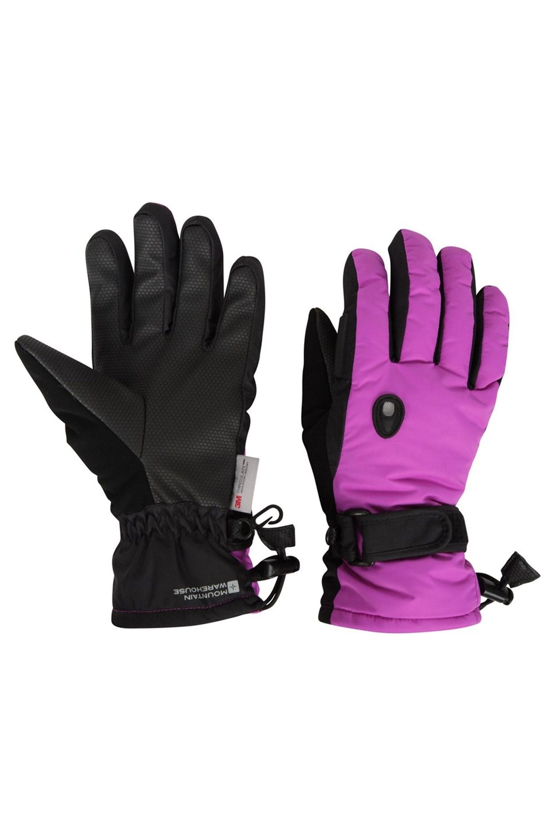 Buy Mountain Warehouse Purple Extreme Womens Waterproof Ski Gloves from