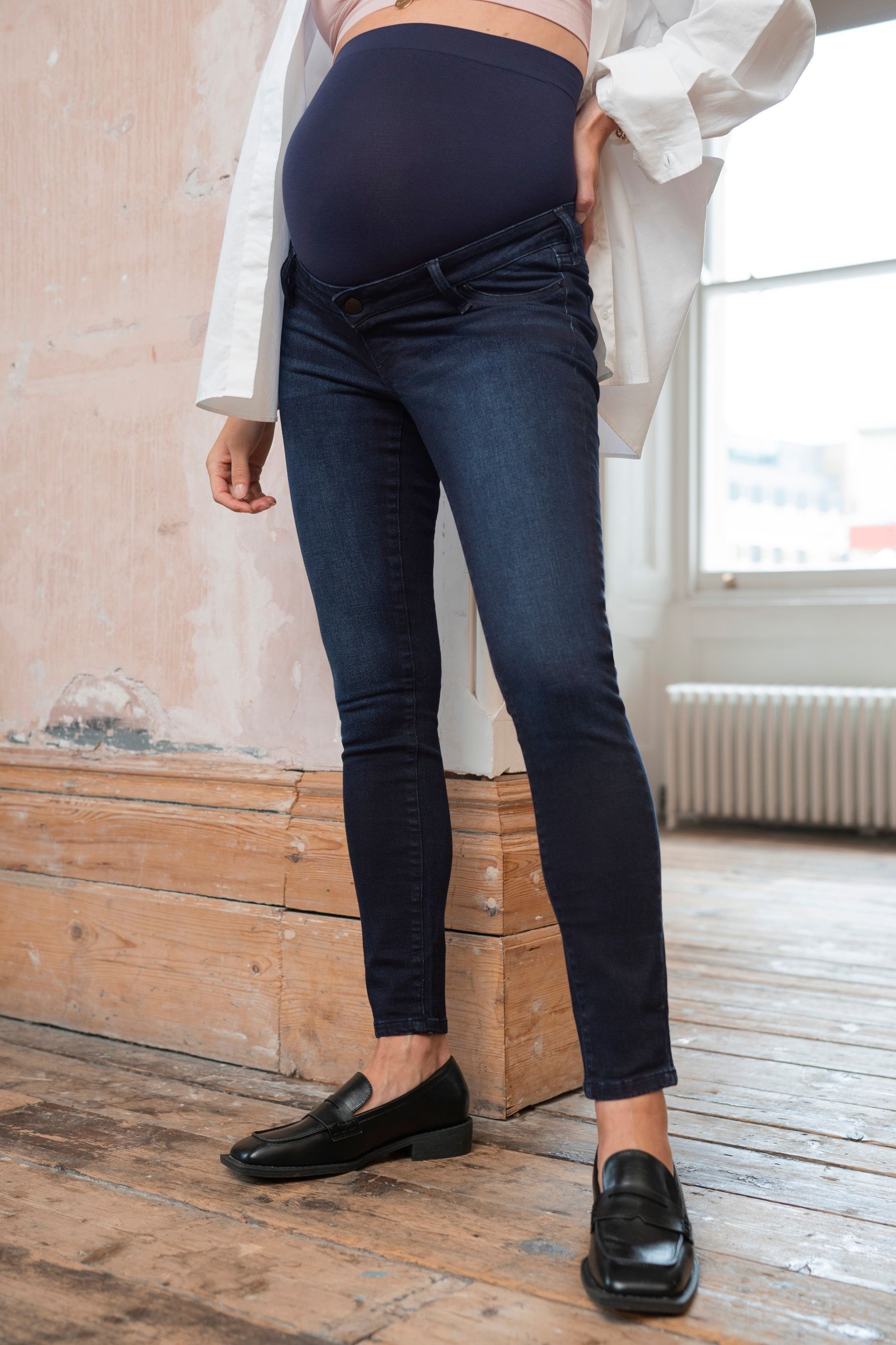 Buy Seraphine Blue Bodhi Skinny Overbump Jeans From The Next Uk Online Shop