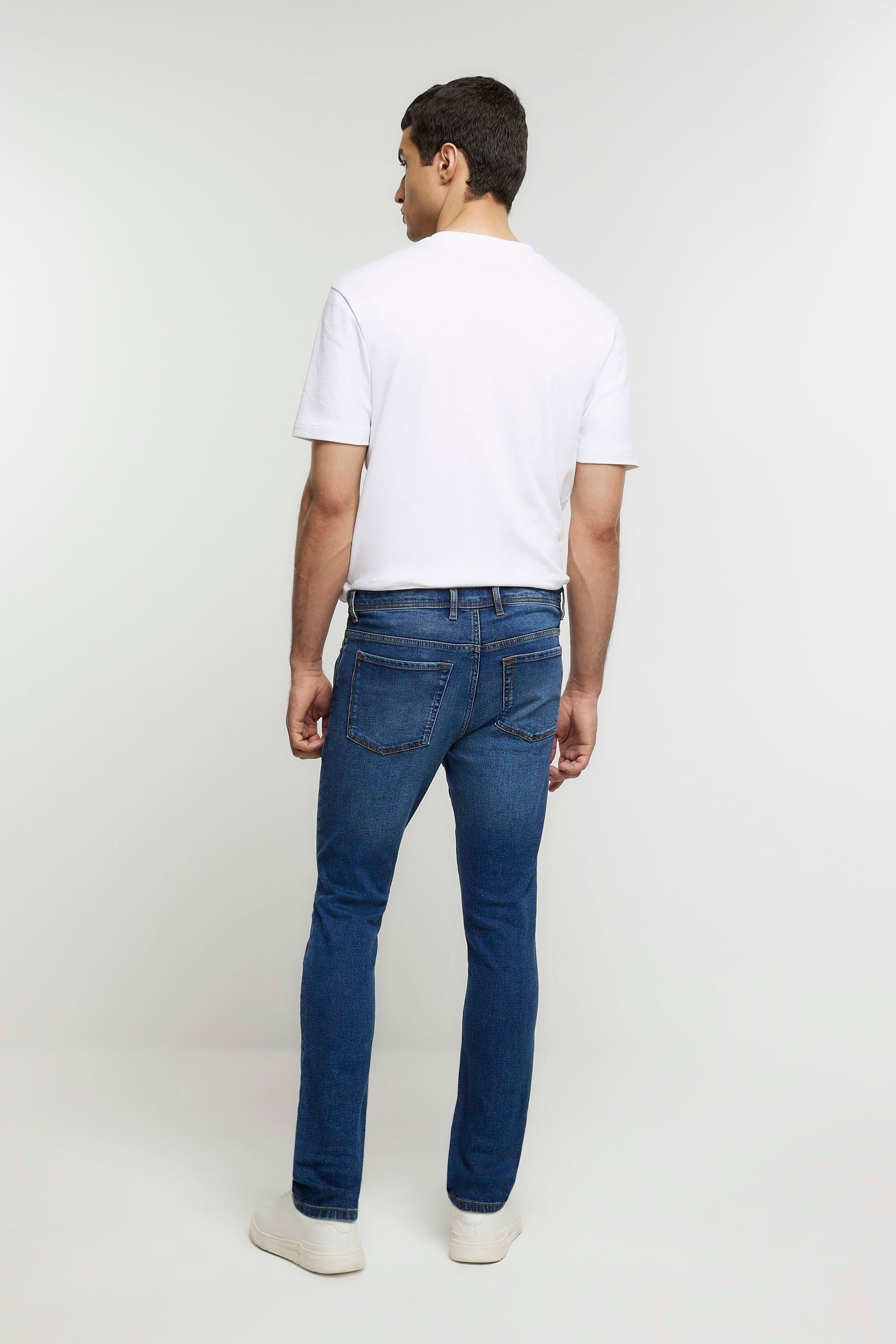 Buy River Island Blue Medium Wash Skinny Jeans from the Next UK online shop