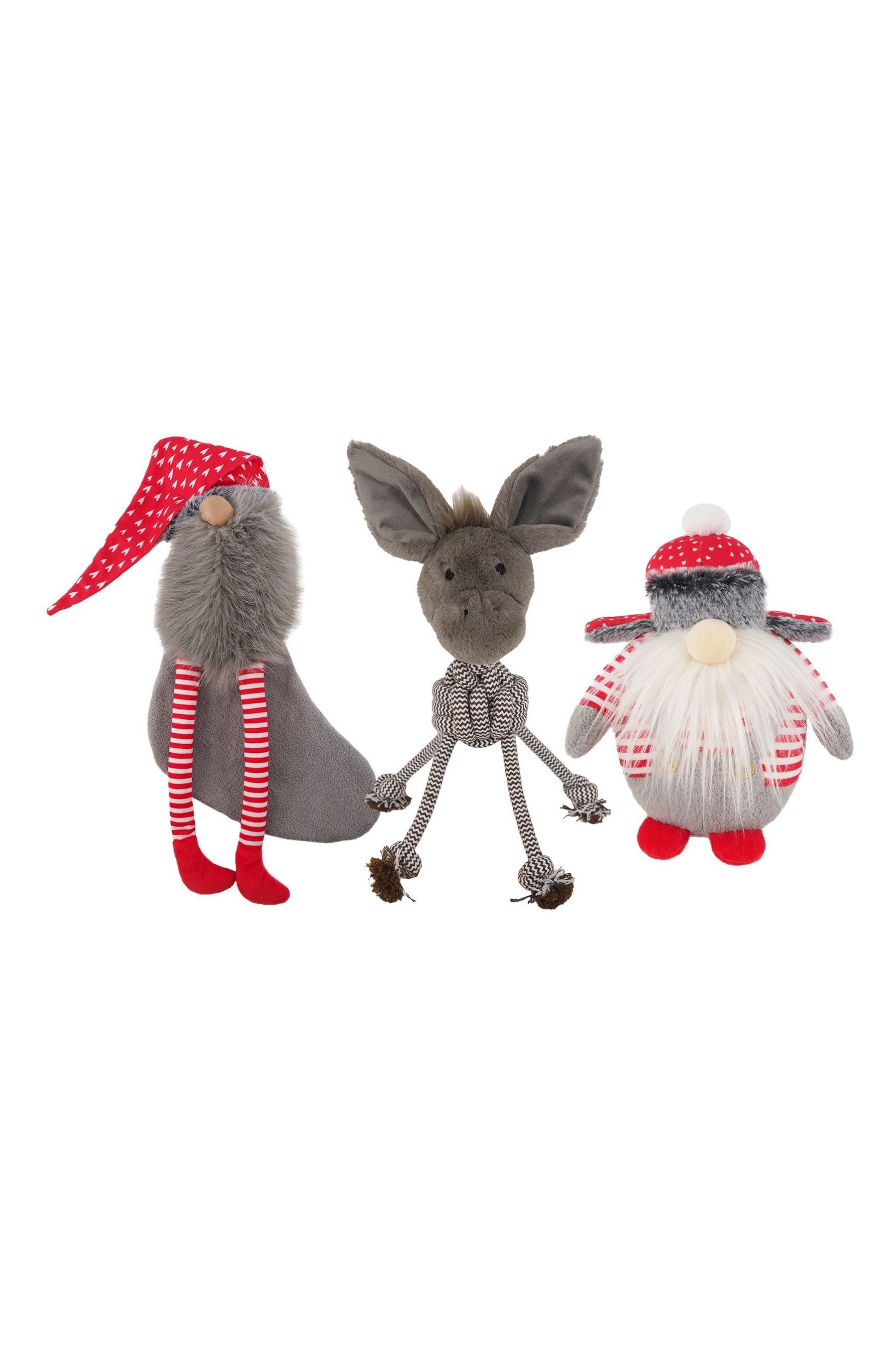 Buy Rosewood Christmas Dog Toy Bundle Rope Donkey Santa and Gonk from