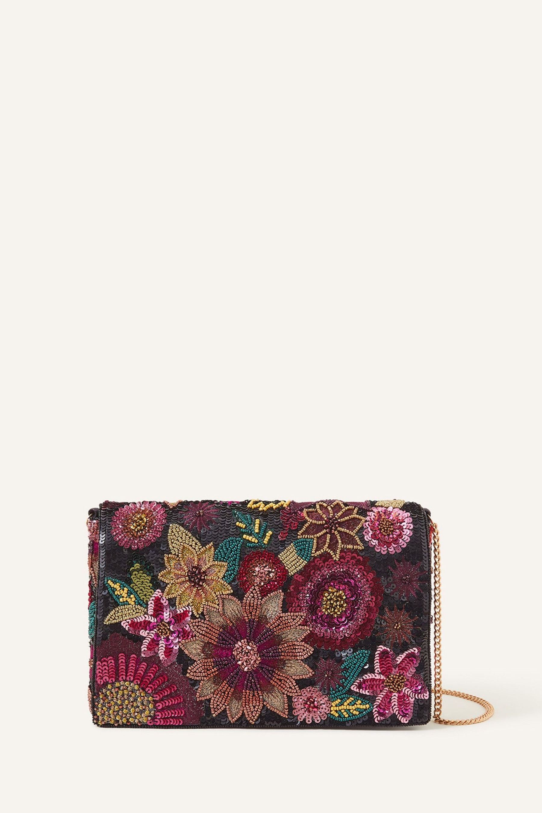 Buy Accessorize Pink Floral Embellished Clutch Bag from Next Ireland