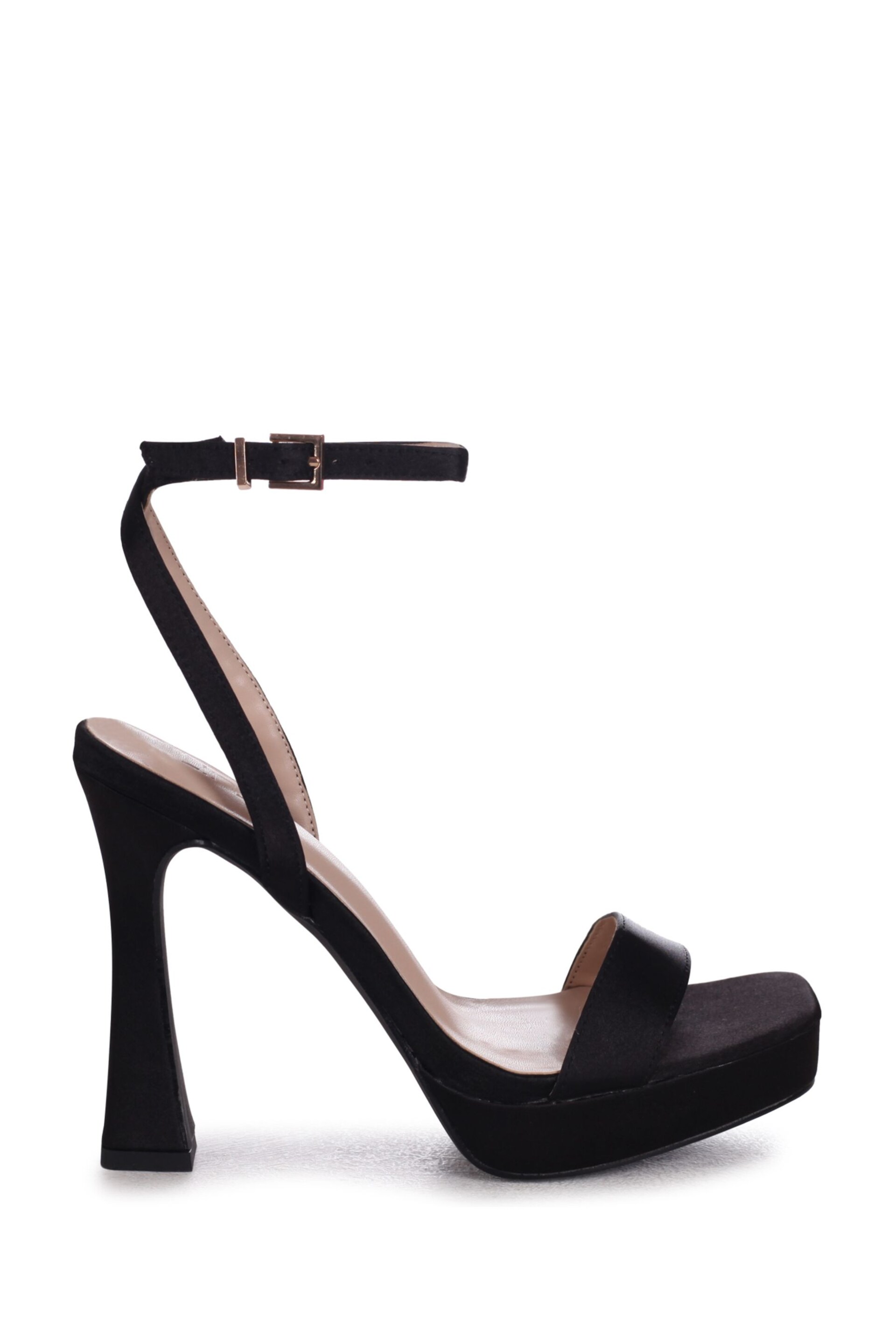 Linzi Blue Haisley Platform Heeled Sandals With Square Toe - Image 1 of 1