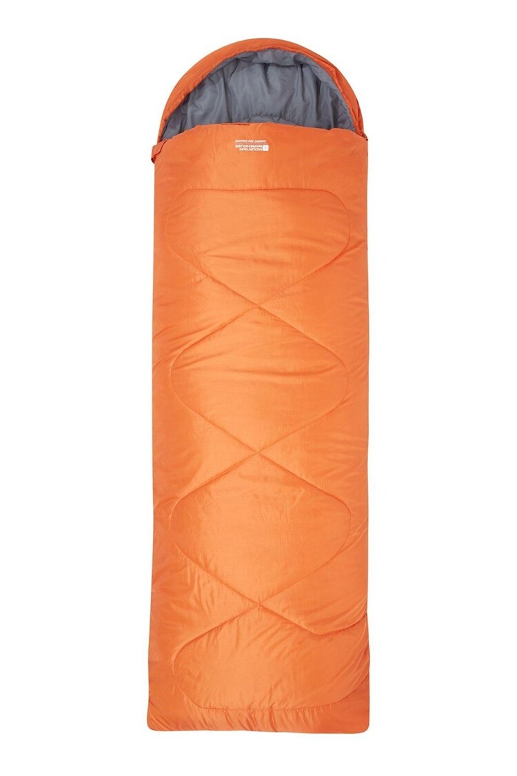 Mountain Warehouse Orange/ Black Camping Summit 250 Square Sleeping Bag - Image 1 of 1