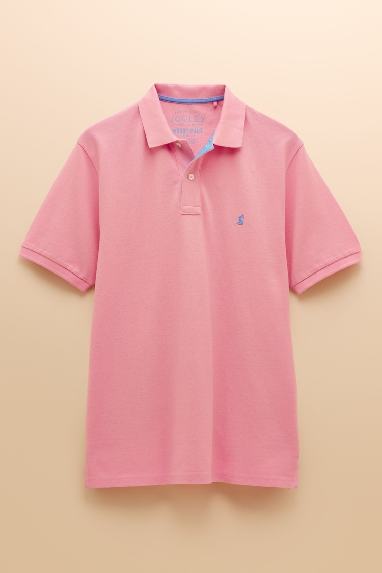 Joules Woody Pink Cotton Pique Polo Shirt - Image 1 of 1