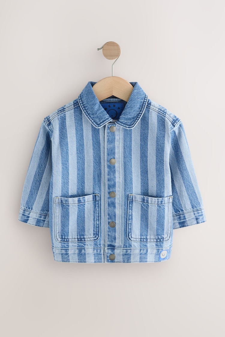 Blue Stripe 100% Cotton Denim Jacket (3mths-10yrs) - Image 1 of 1