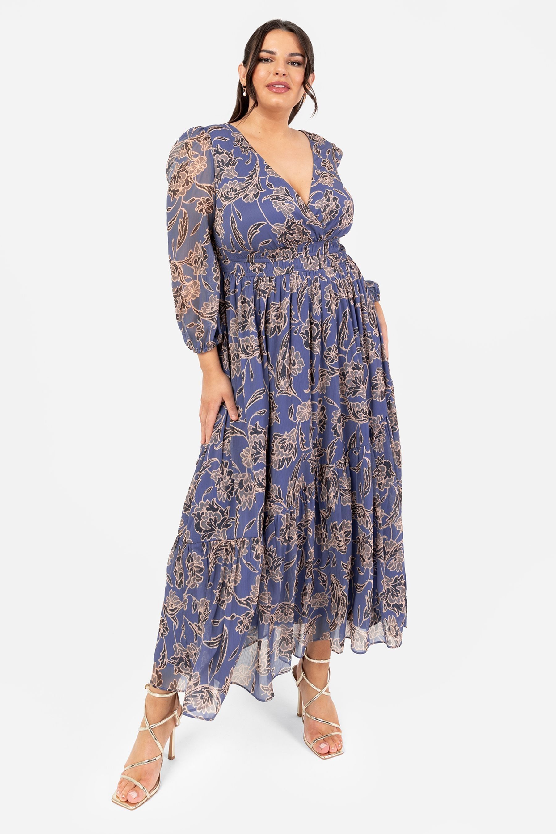 Buy Lovedrobe Wrap Front Maxi Dress With Elasticated Waist Detail from ...