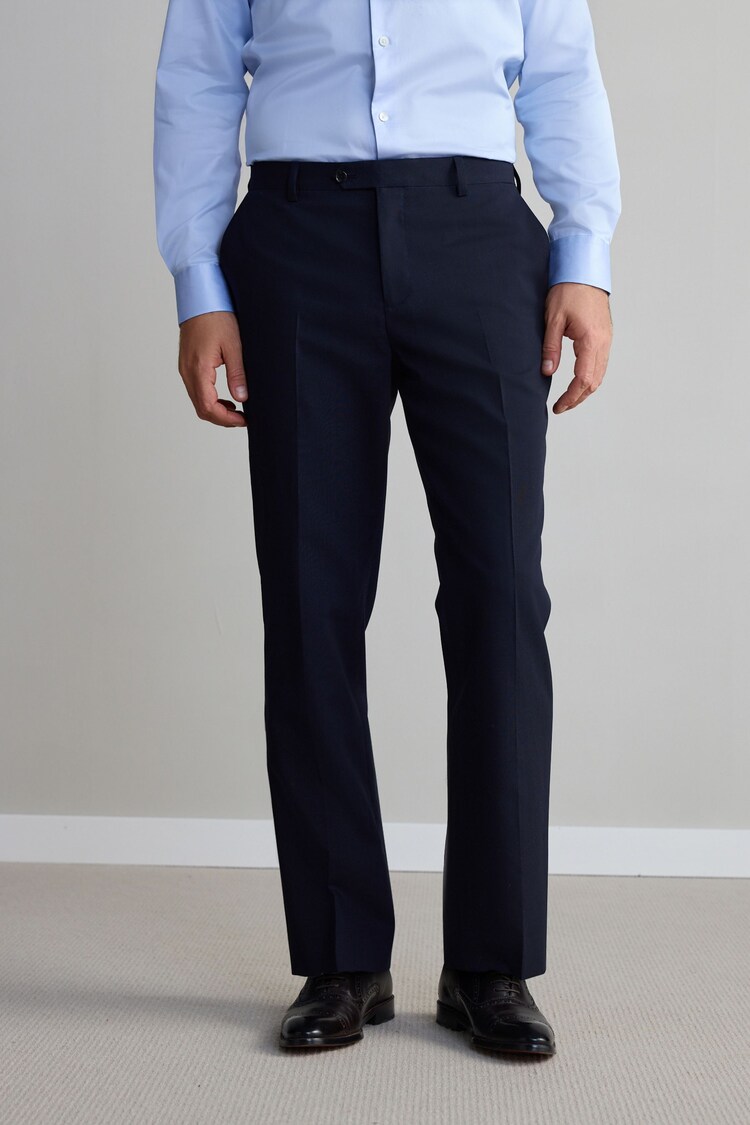 Navy Regular Fit Signature Nova Fides Wool Trousers - Image 1 of 1
