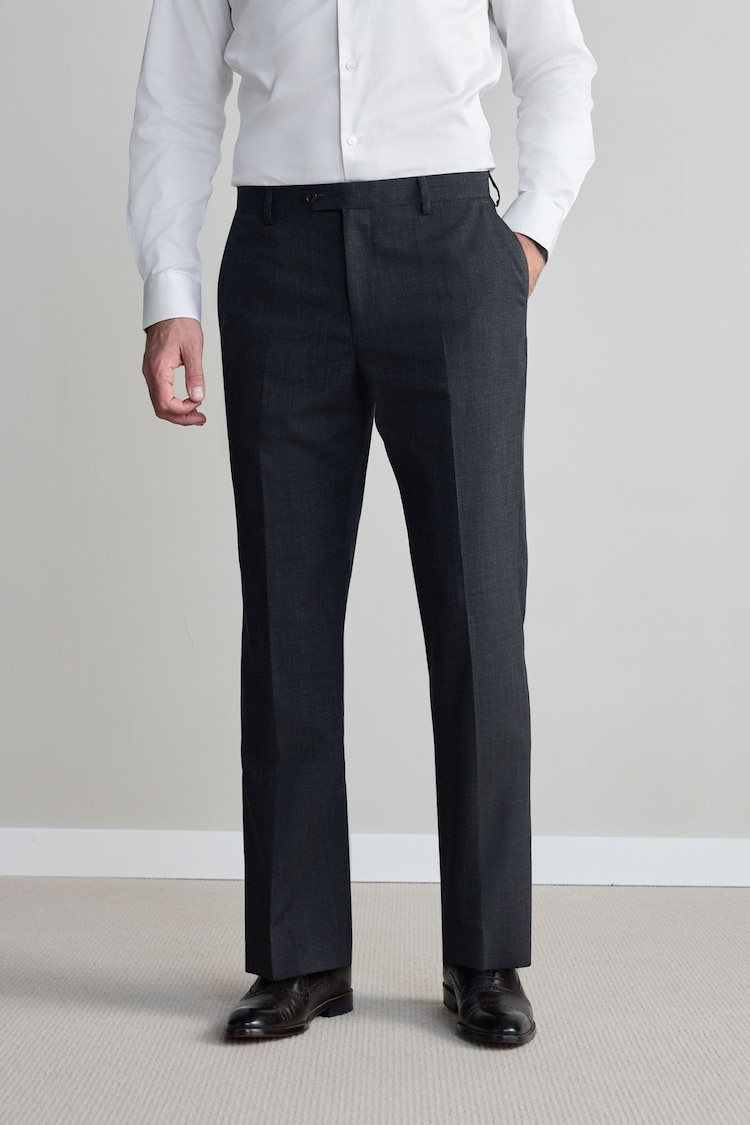 رمادي رمادي داكن - Regular Fit Signature Nova Fides Wool Trousers - صورة 1 من 1