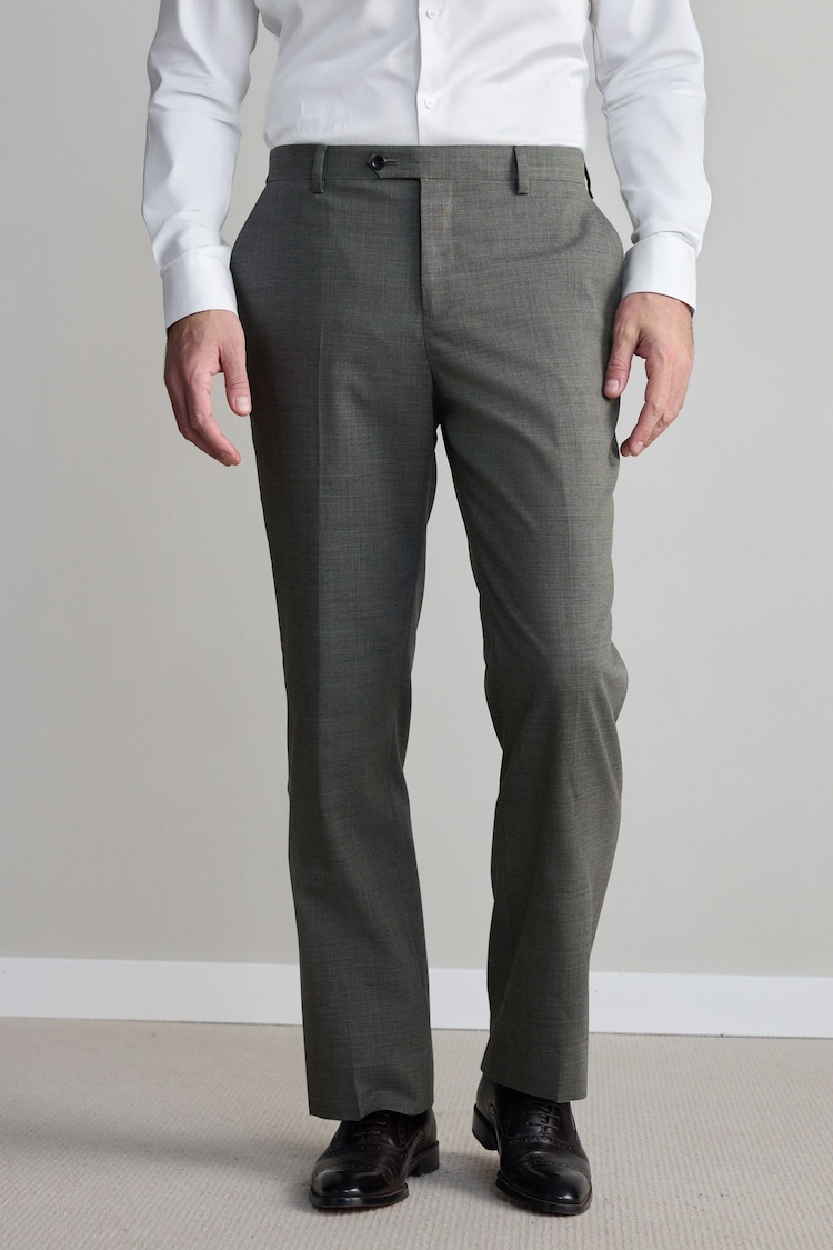 أخضر - Regular Fit Signature Nova Fides Wool Trousers - صورة 1 من 1