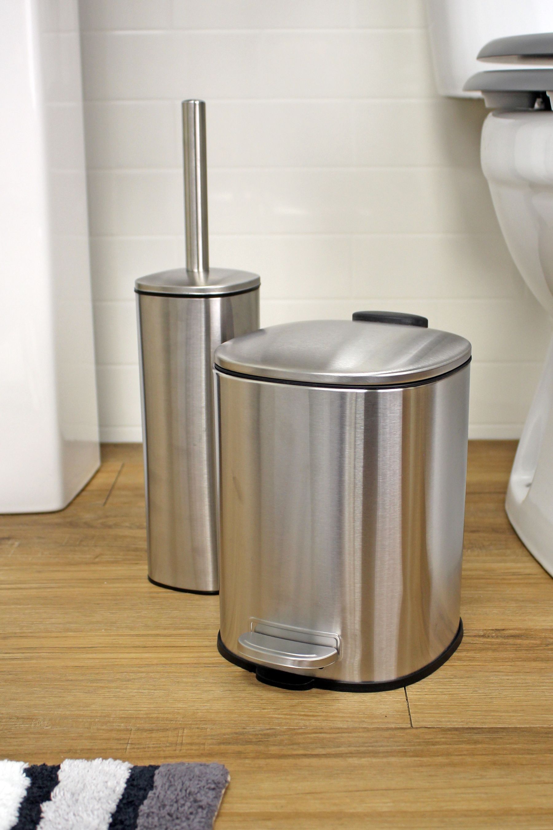 Buy Showerdrape Satin Capri Toilet Brush And Bin Set from the Next UK