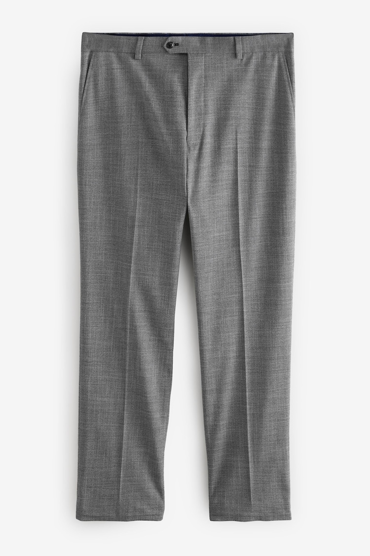 Gris - Pantalon de costume texturé à bordures Coupe classique - Image 1 of 1