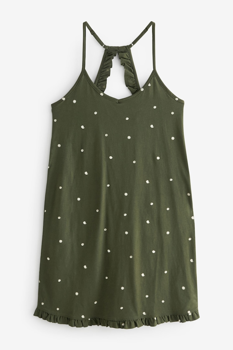Khaki Spot 100% Cotton Slip Nightie - Image 1 of 1