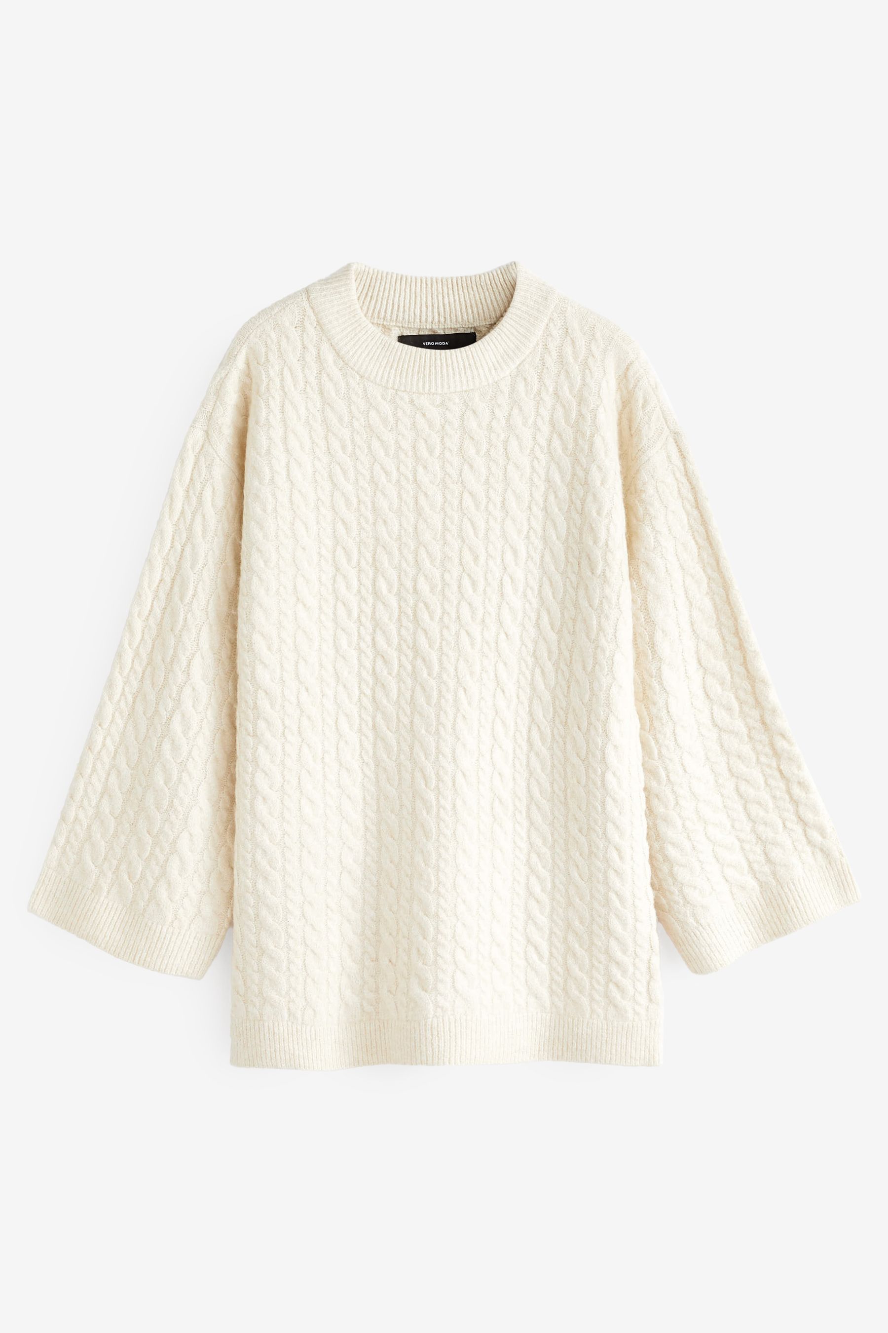 Buy VERO MODA Cream Longline Cable Knit Cosy Tunic Jumper from the Next ...