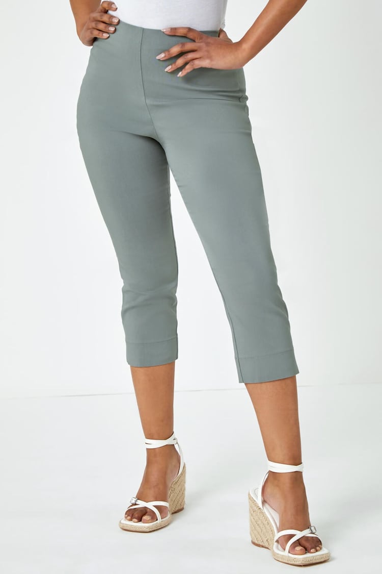 Roman Green Petite Cropped Stretch Capri Trousers - Image 1 of 1