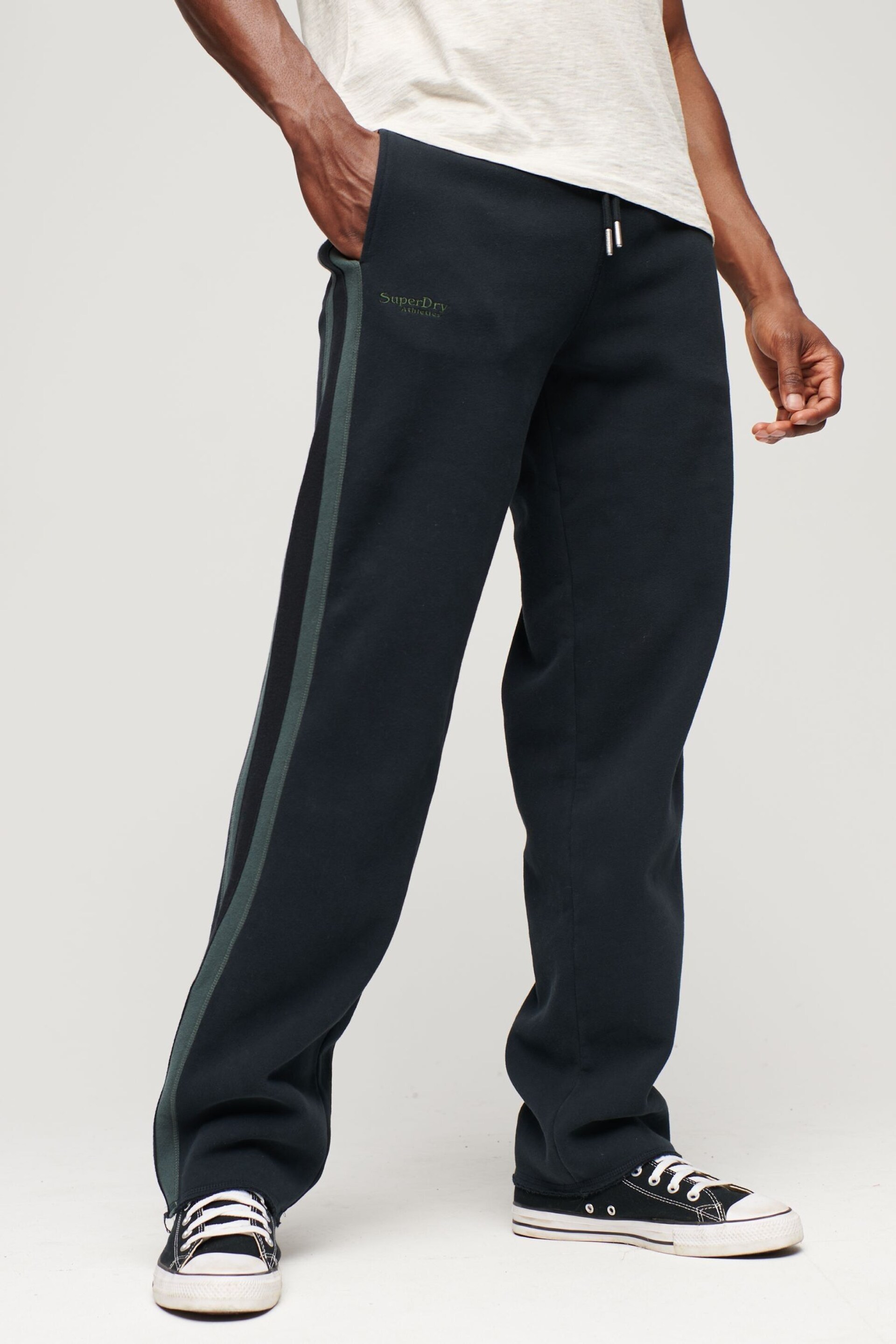 Superdry Black Essential Straight Joggers - Image 1 of 1
