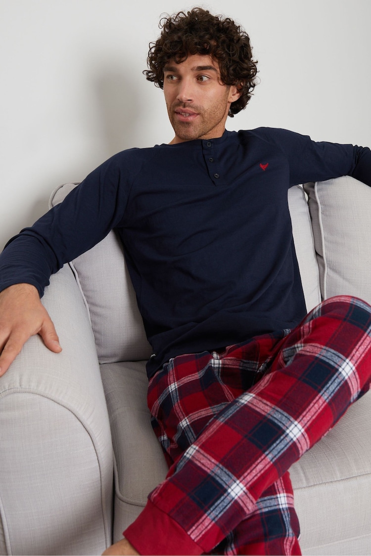 Threadbare Navy Blend Long Sleeve Pyjamas Set - Image 1 of 1
