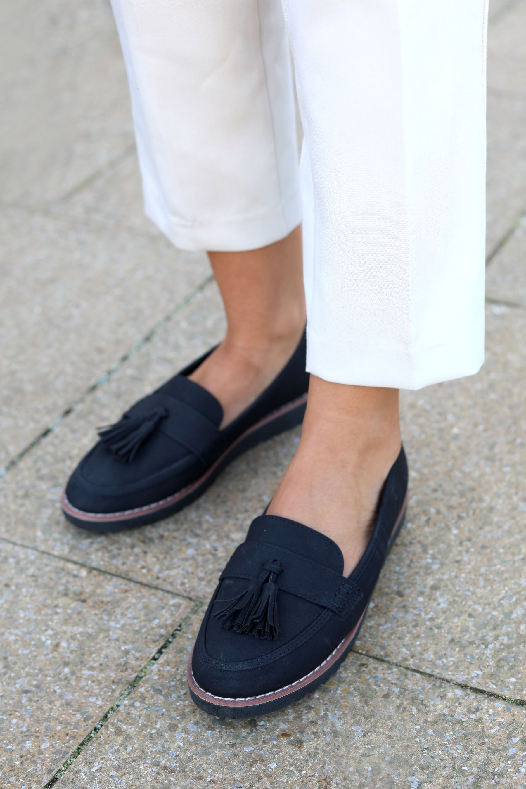 Buy Linzi Blue Samson SlipOns Loafers With Tassle Trim from the Next
