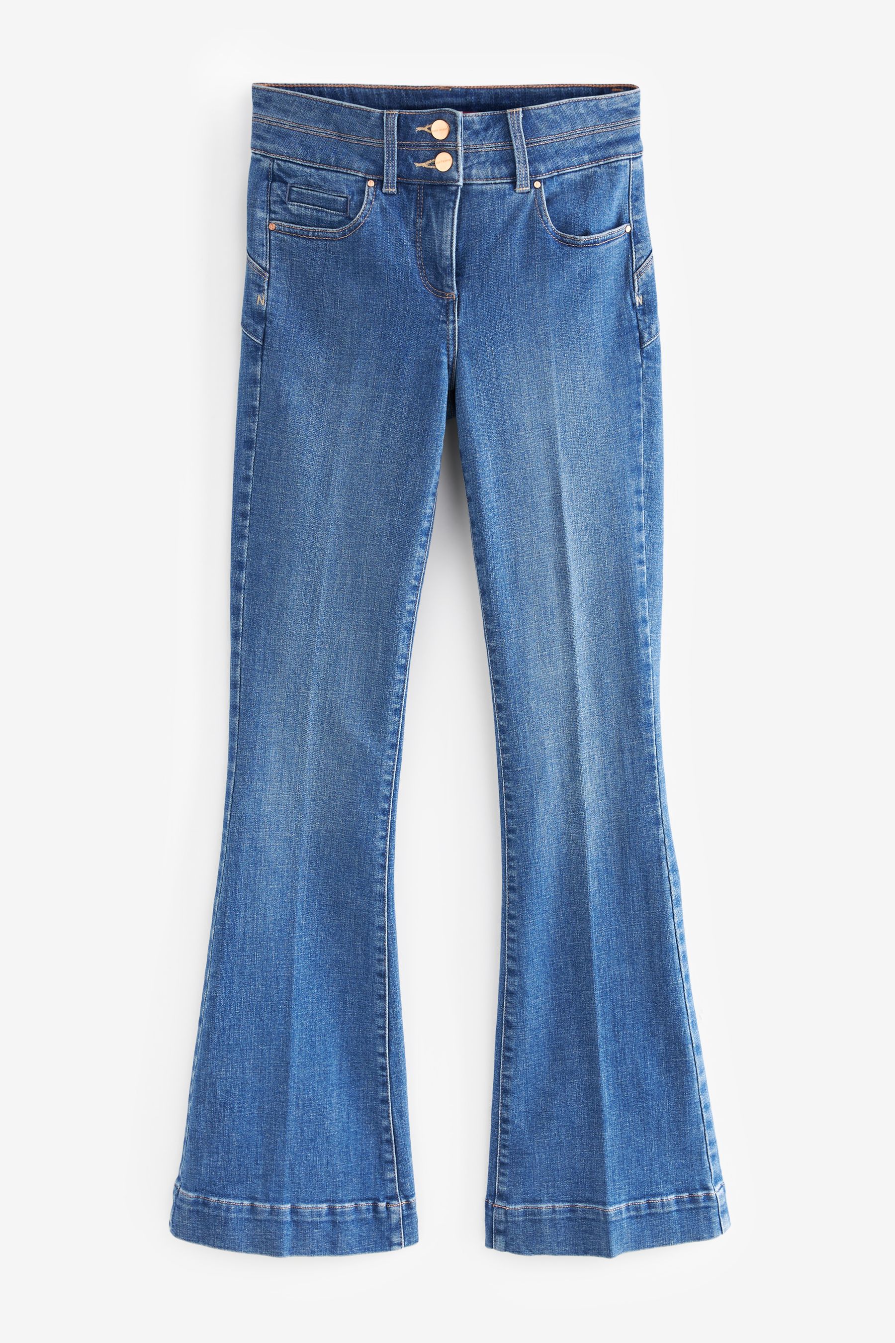Buy Dark Blue Lift Slim And Shape Flare Jeans from the Next UK online shop