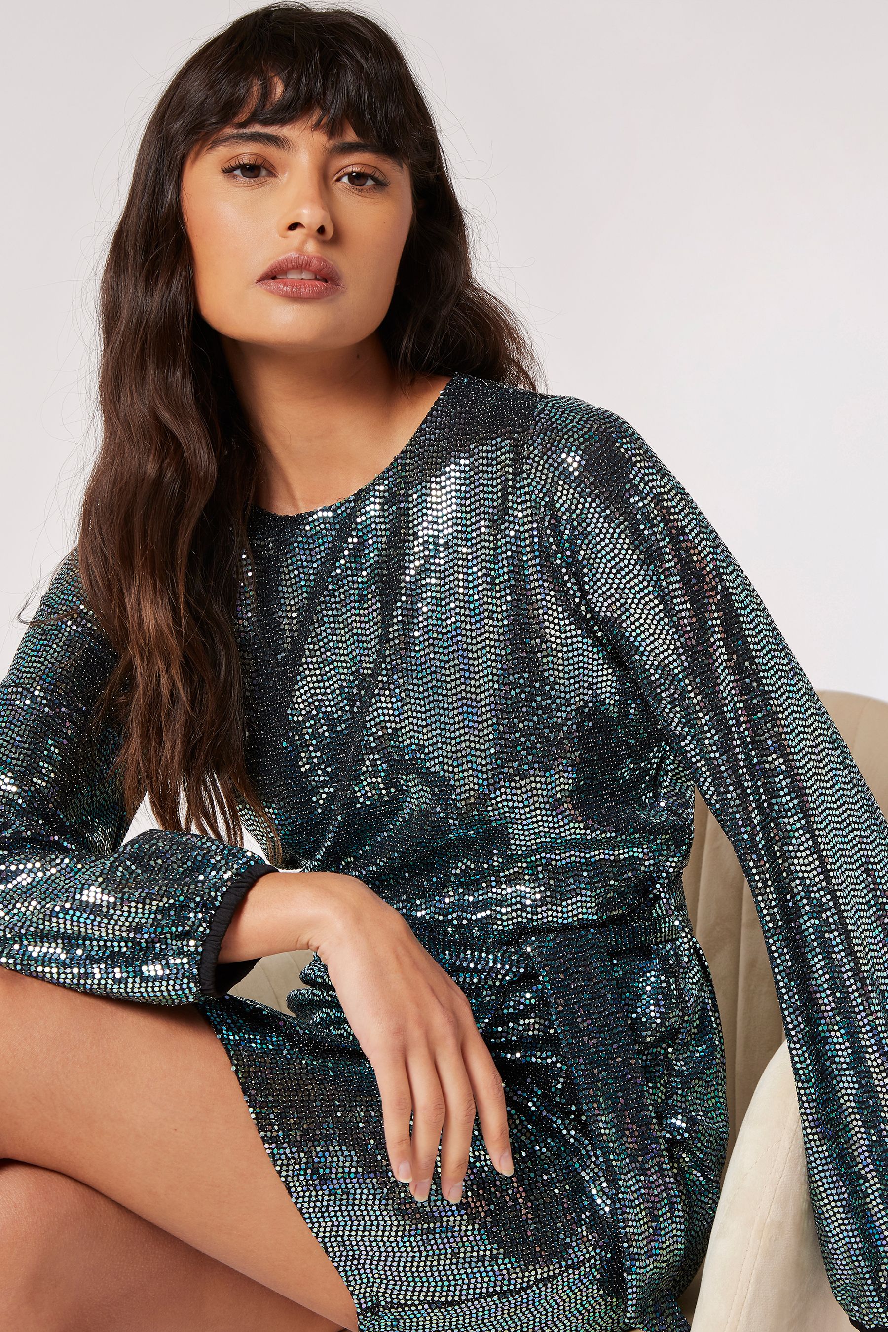 Buy Apricot Blue Rainbow Mirrorball Shift Dress from the Next UK online