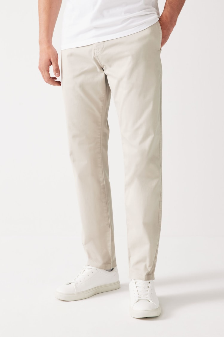Light Stone Slim Fit Premium Laundered Stretch Chinos Trousers - Image 1 of 1