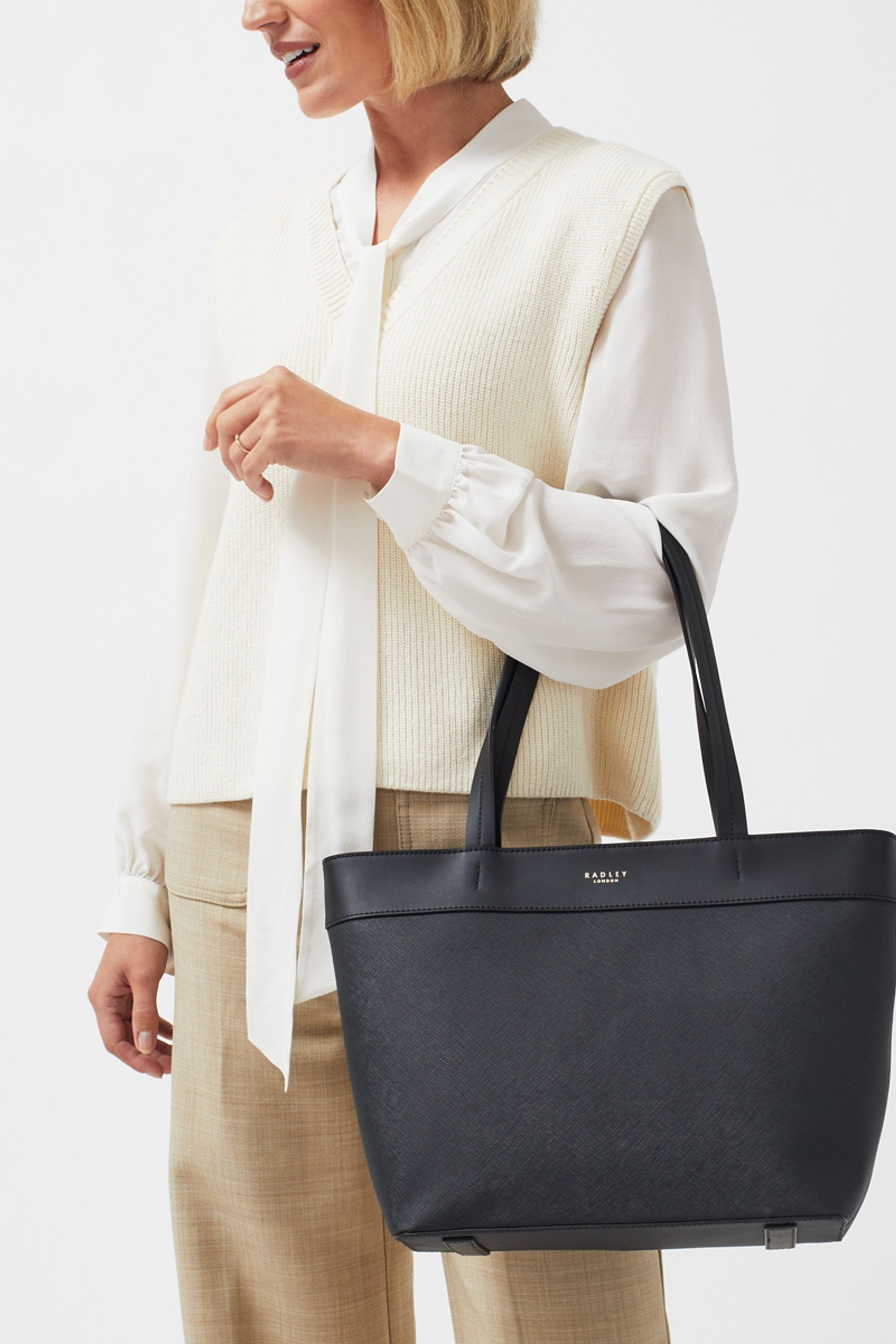 Buy Radley London Essex Road Responsible Large Black ZipTop Tote Bag