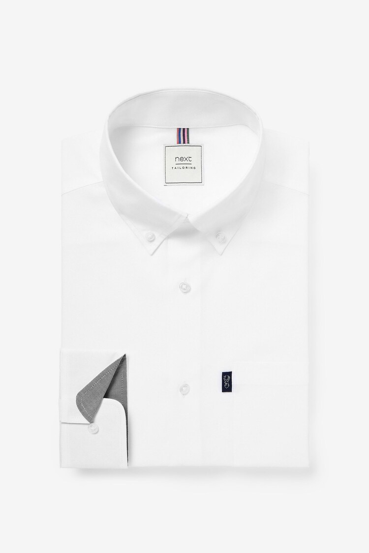 Белый - Обычный крой - Button Down Easy Iron Oxford Shirt - Image 1 of 1