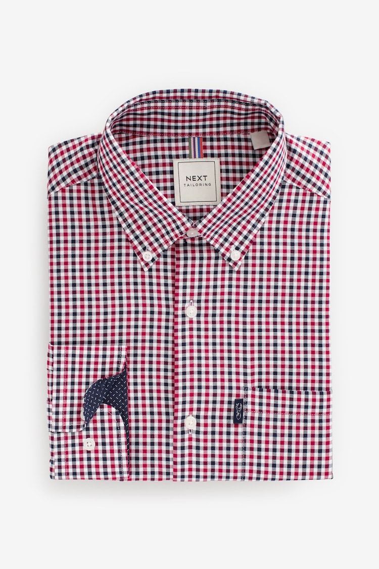 Red Gingham Regular Fit Easy Iron Button Down Oxford Shirt - Image 1 of 1
