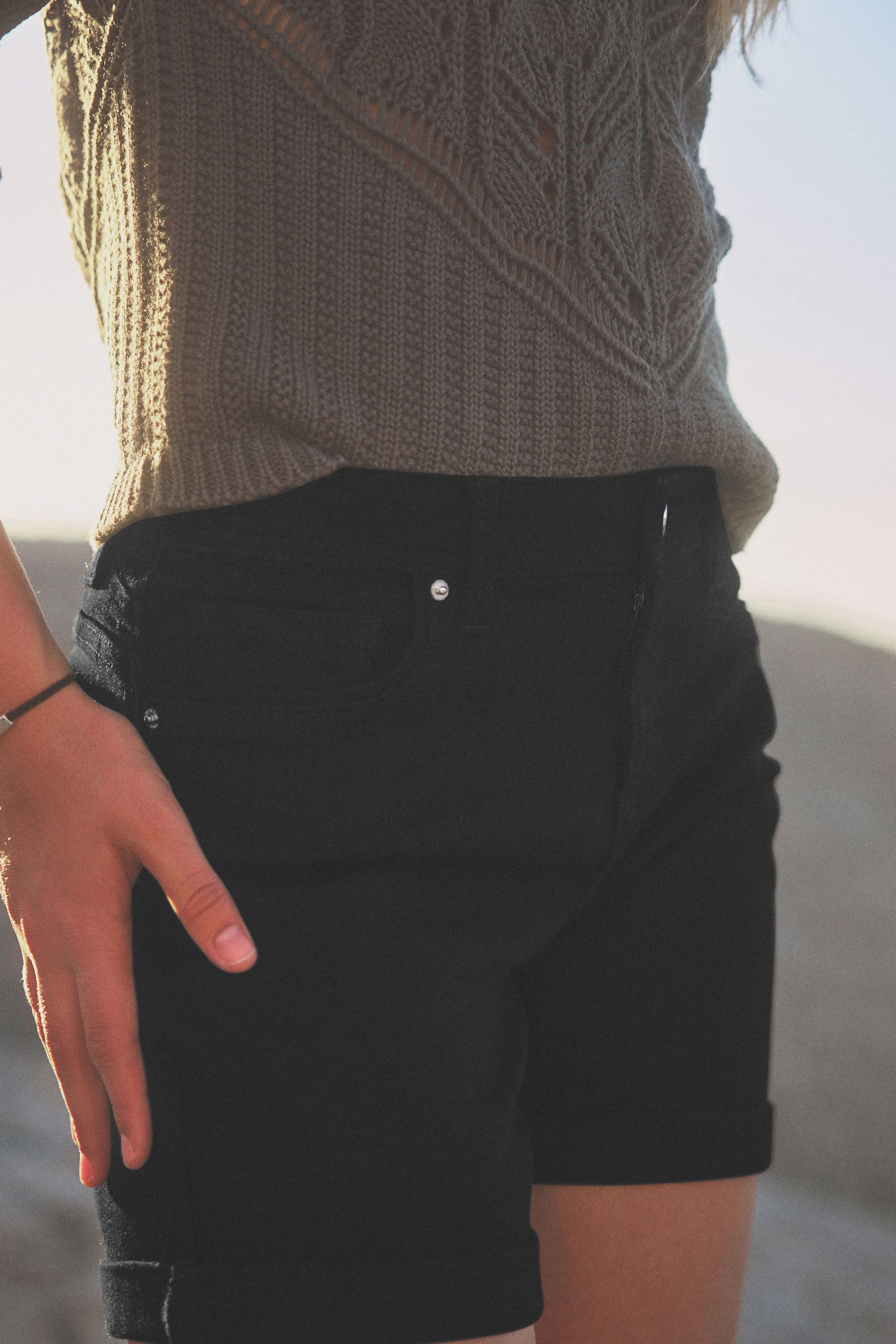 Buy Black Denim Boy Short from the Next UK online shop