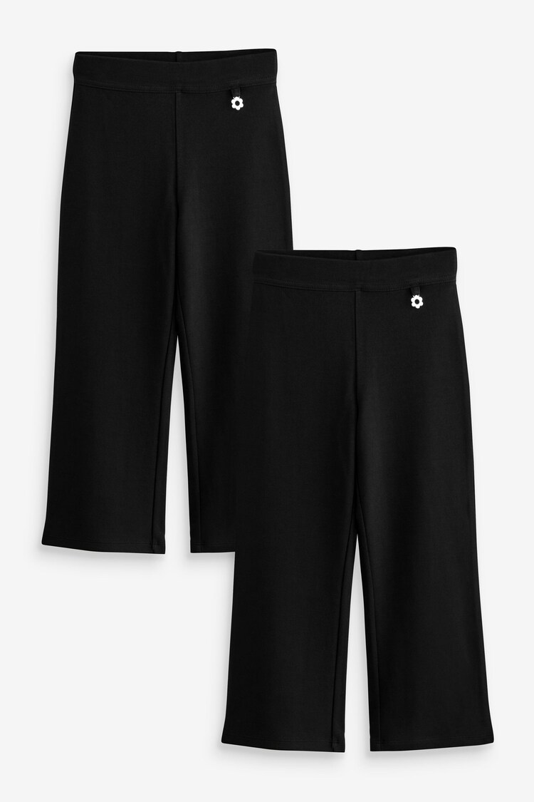 Black Pull-On Stretch Bootcut School Trousers 2 Pack (3-17yrs) - Image 1 of 1