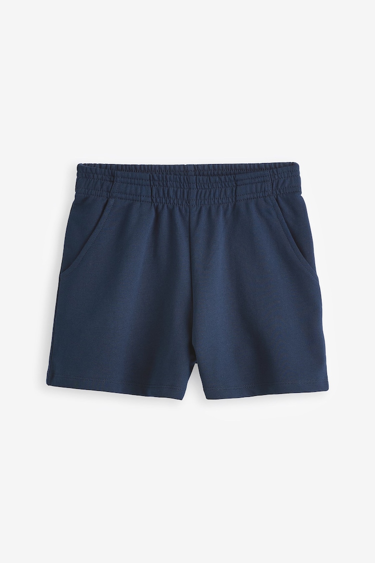 Navy 100% Cotton Drawstring Sports Shorts (3-16yrs) - Image 1 of 1