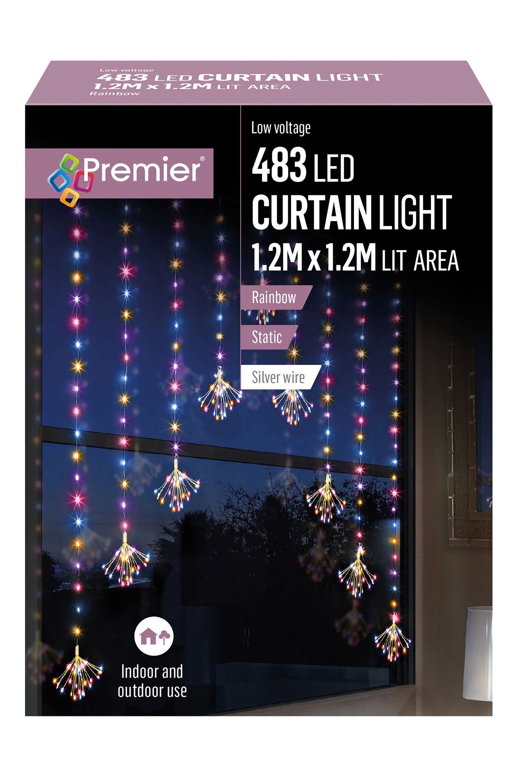 Buy Premier Decorations Ltd Multi 483 LEDs Sputnik V Shape Curtain