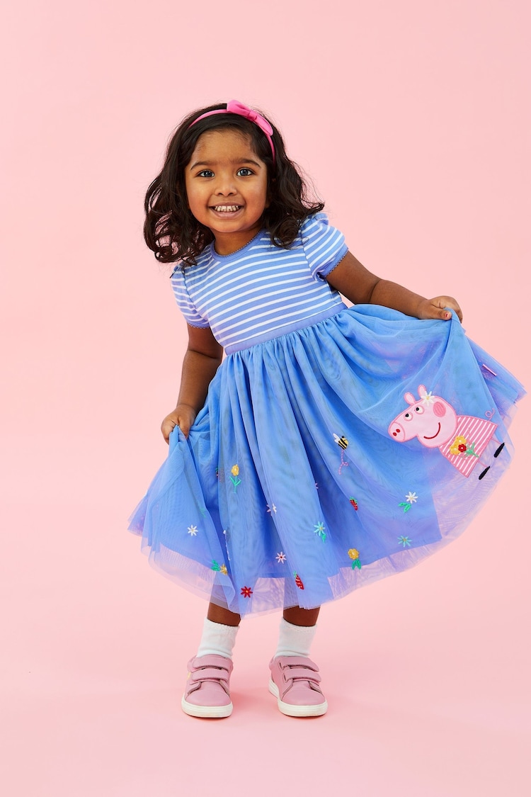 JoJo Maman Bébé Cornflower Peppa Pig Tulle Party Dress - Image 1 of 1
