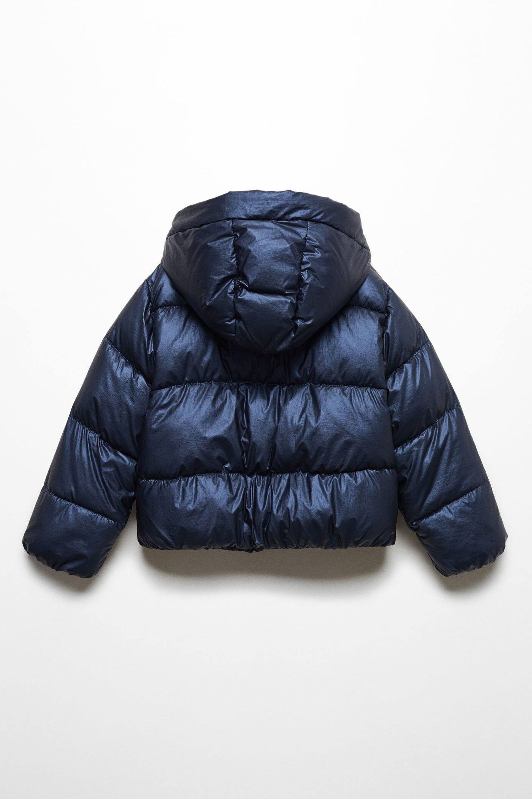 Buy Mango Blue Hood Quilted Puffer Coat from the Next UK online shop