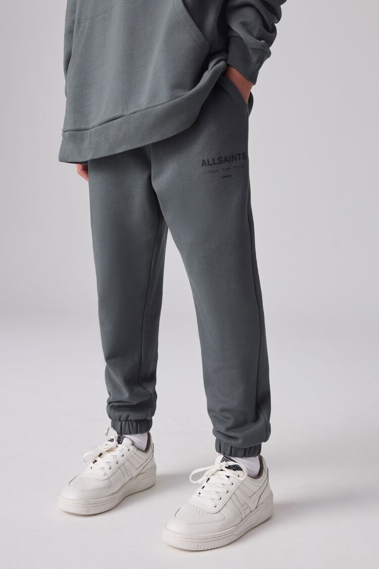 smALLSAINTS Charcoal Grey Underground Straight Cuffed 100% Cotton Joggers - Image 1 of 1